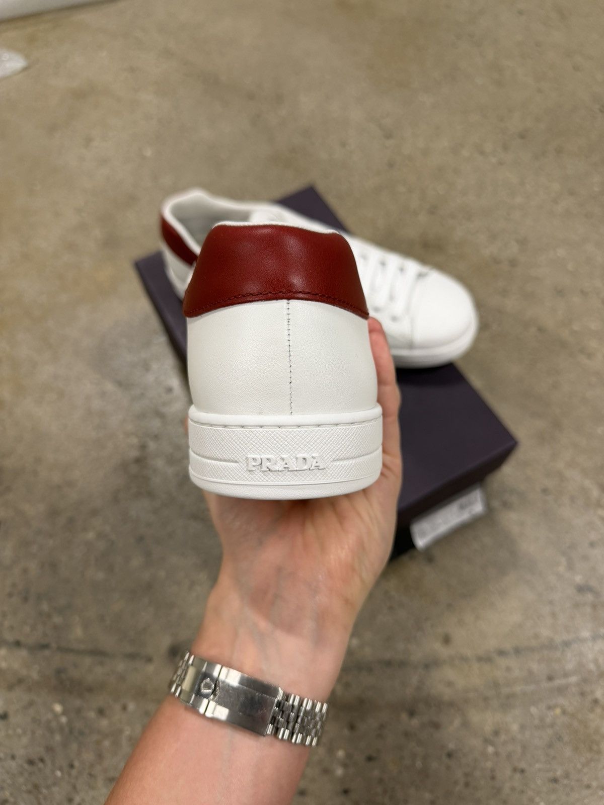Prada Prada White Leather Sneaker NEW 1000$ Size US 8 / EU 41 - 5 Thumbnail