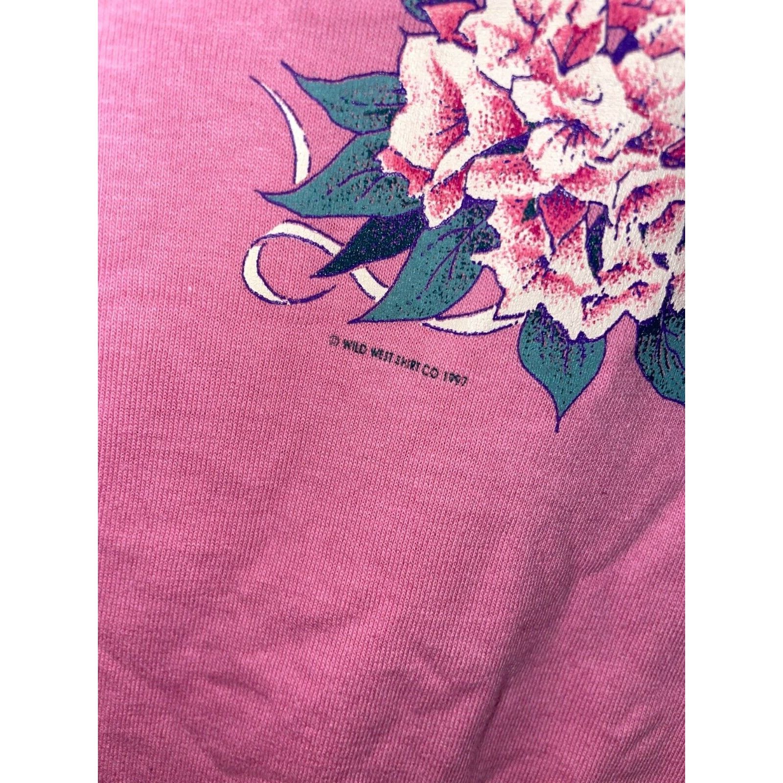 Jerzees Vintage West Virginia Shirt Flower State Pink VTG 90s Large Size US L / EU 52-54 / 3 - 4 Thumbnail