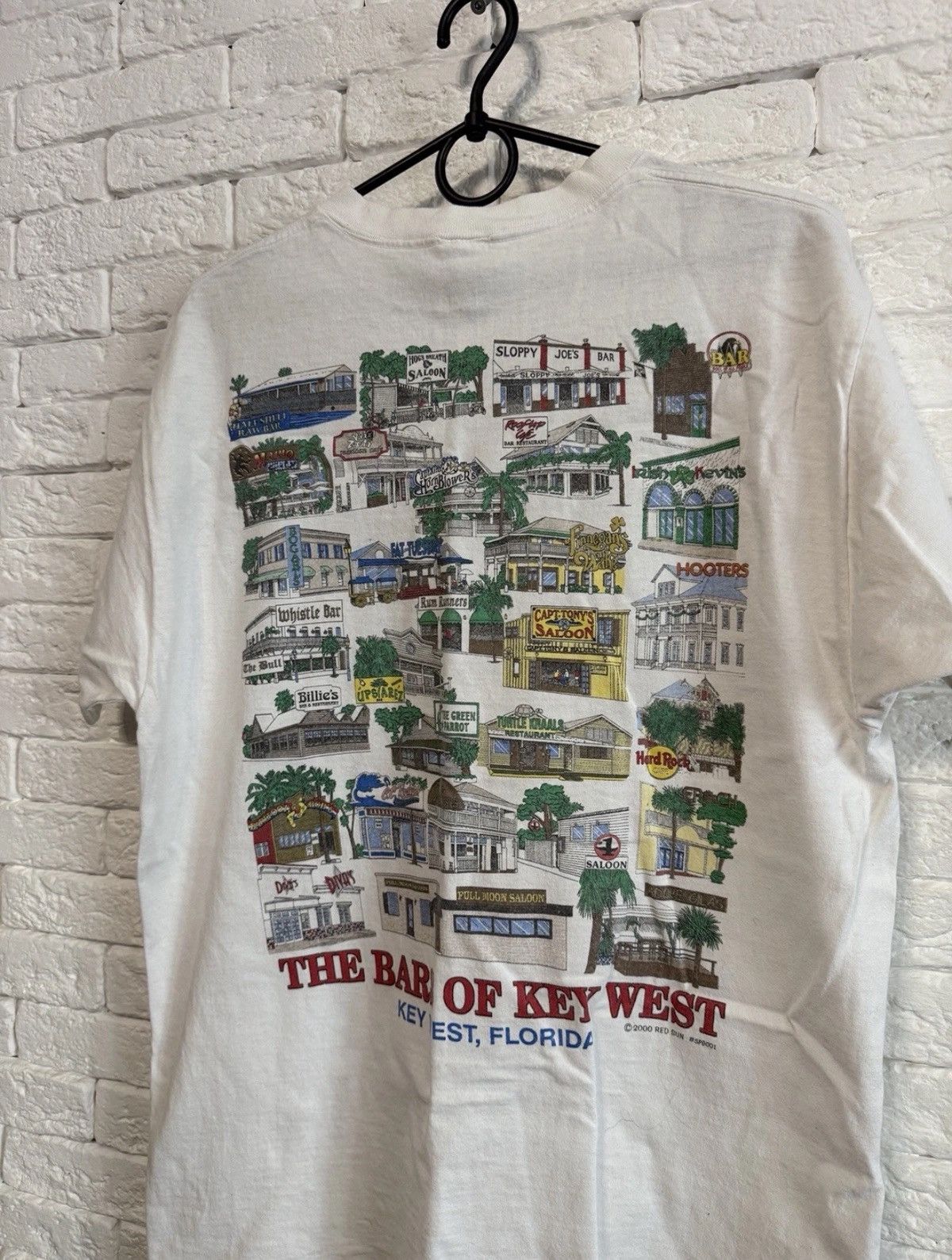Fruit Of The Loom Vintage 2000 T-shirt Bars Of Key West Florida USA Sz L Size US L / EU 52-54 / 3 - 5 Thumbnail