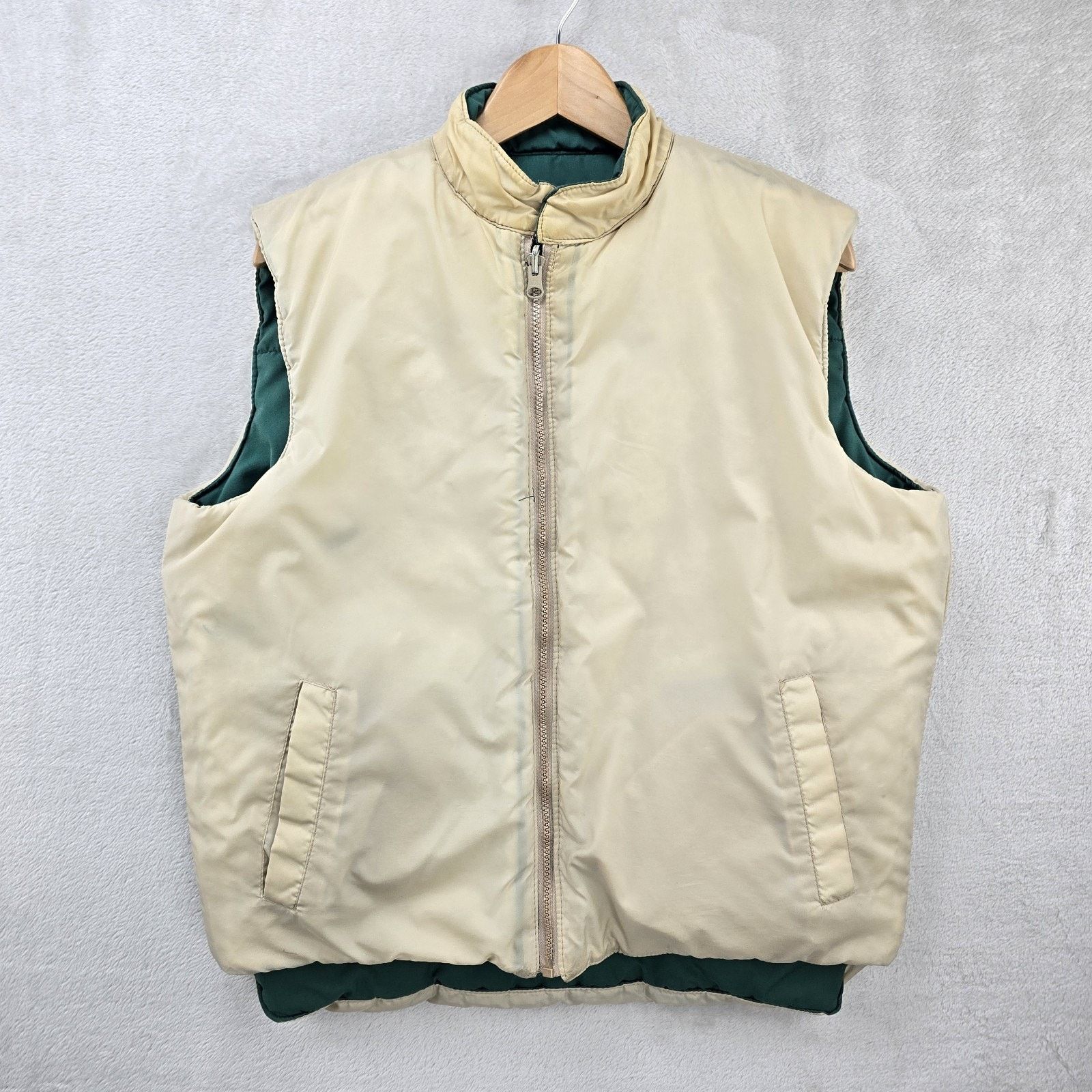 Lacoste Vintage Lacoste Puffer Vest Mens Medium Green 90s Revirsible Size US M / EU 48-50 / 2 - 12 Thumbnail