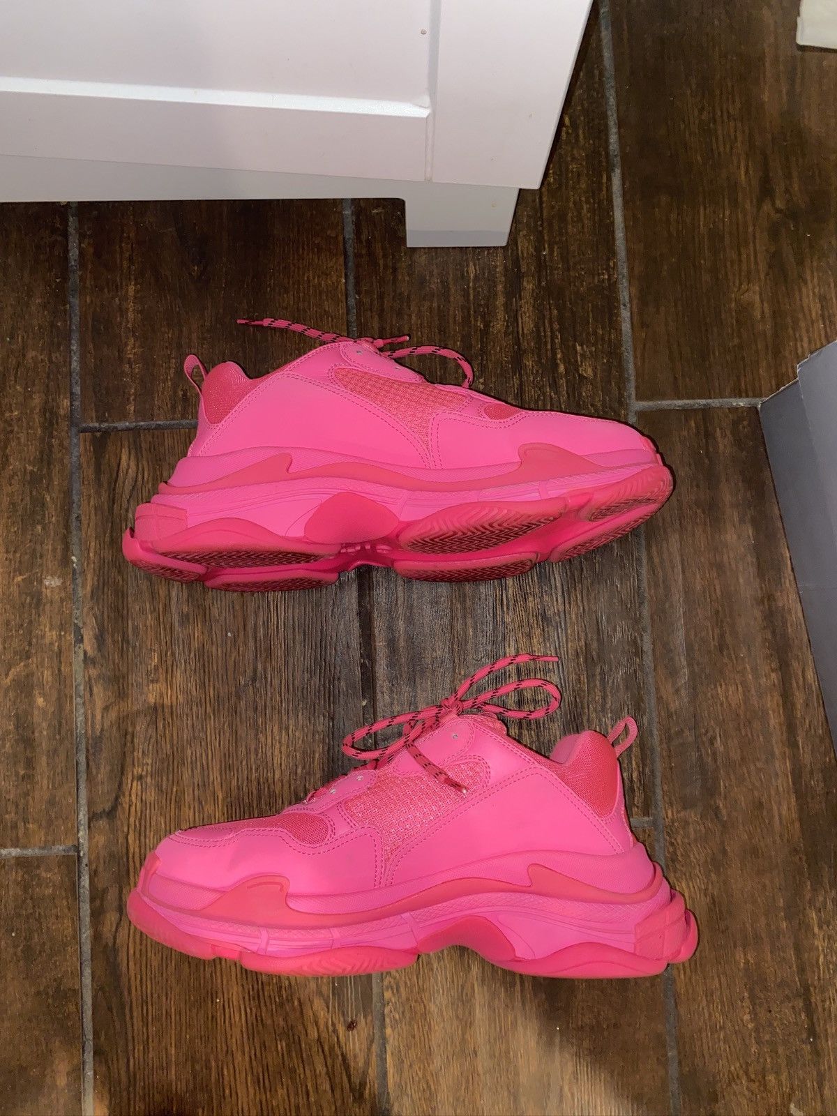 Balenciaga Balenciaga Triple S Pink Fluorescent Size US 12 / EU 45 - 2 Thumbnail