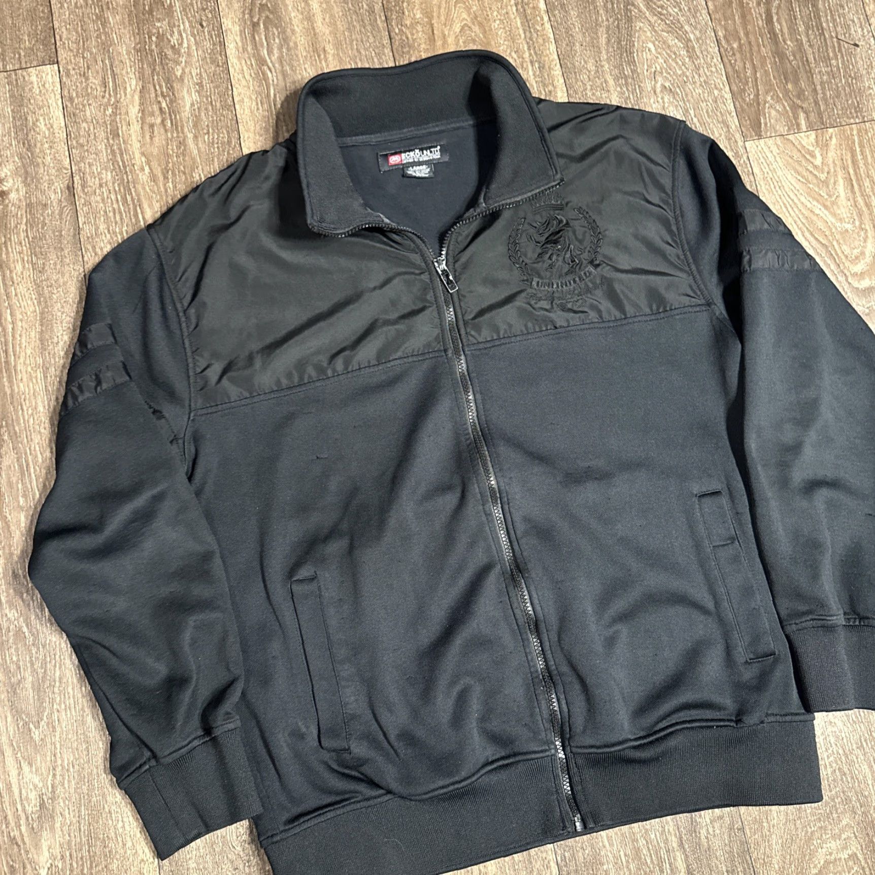 Ecko Unltd. VINTAGE Ecko Unltd. Jacket Grunge Black L Full Zip Men Large Size US L / EU 52-54 / 3 - 3 Thumbnail