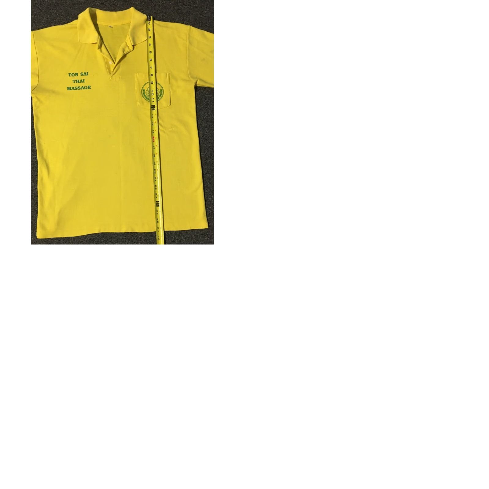 Vintage VINTAGE Ton Sai Thai Massage Faded Polo Shirt M Grunge Biker Therapist 90s USA Shirt Mens Yellow 90s 80s Classic Rockabilly USA Size US M / EU 48-50 / 2 - 9 Thumbnail