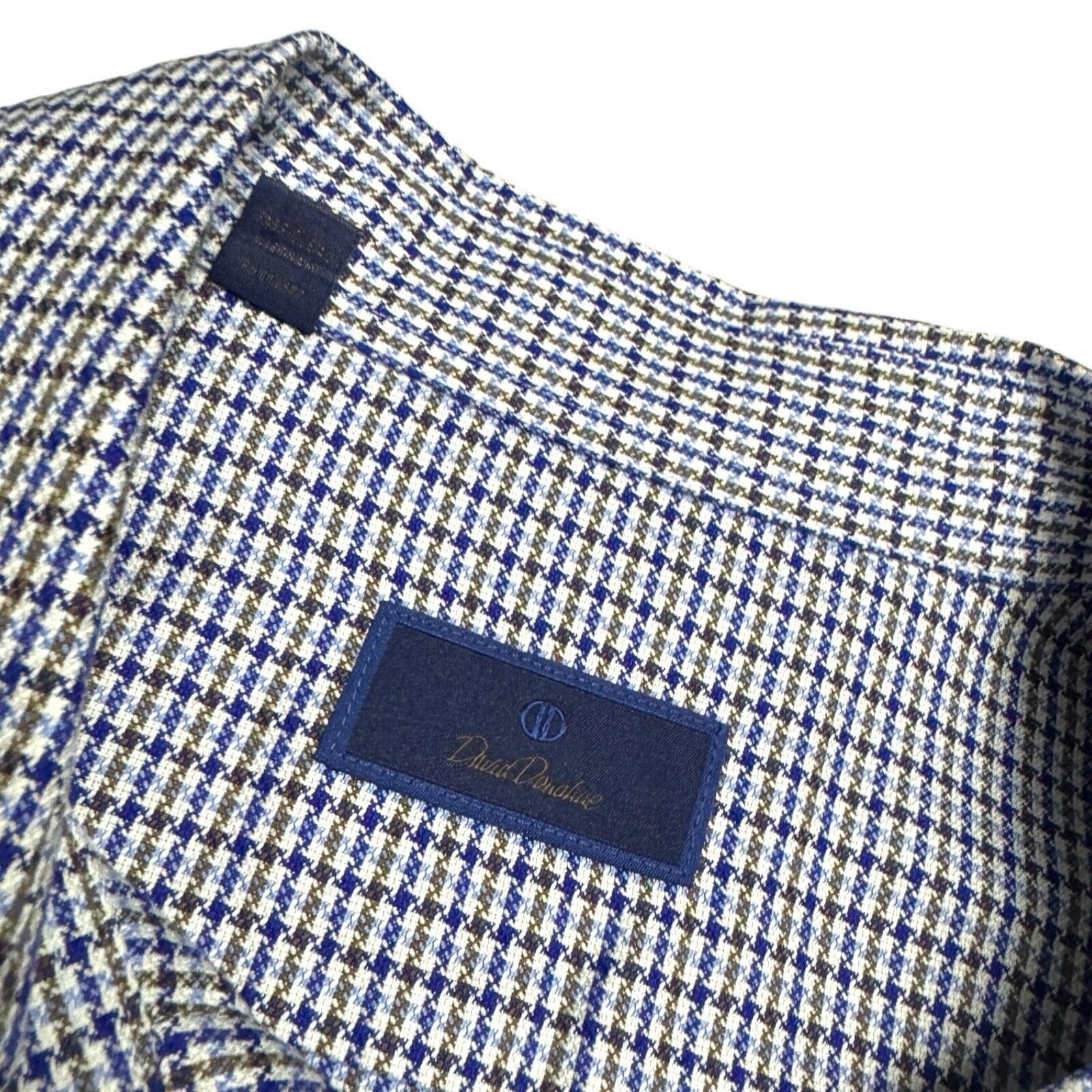 David Donahue DAVID DONAHUE Luxury Non Iron Trim Fit Business Dress Shirt Size US L / EU 52-54 / 3 - 2 Thumbnail