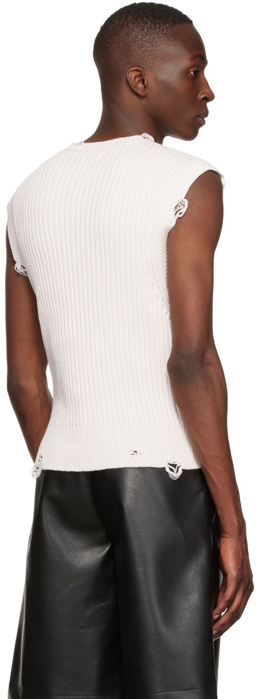 Han Kjobenhavn $395 - Distressed Knit Vest - Off White Size US XL / EU 56 / 4 - 2 Thumbnail