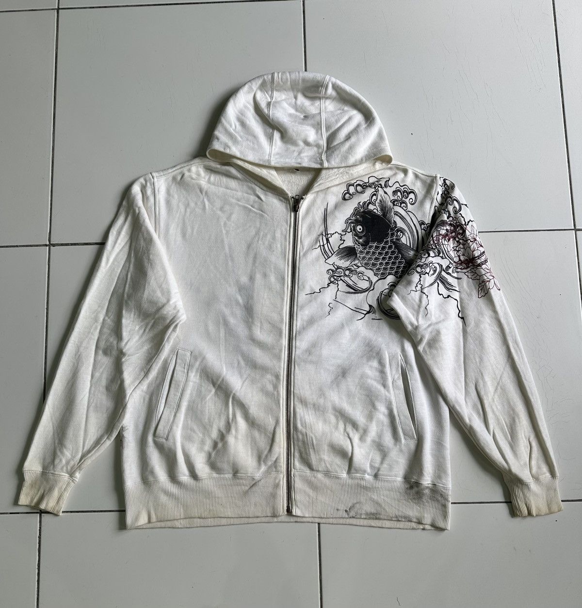 Composition by Kenzo Vintage Souvenir Dragon fish koi’s zip Up hoodie Size US L / EU 52-54 / 3 - 2 Thumbnail