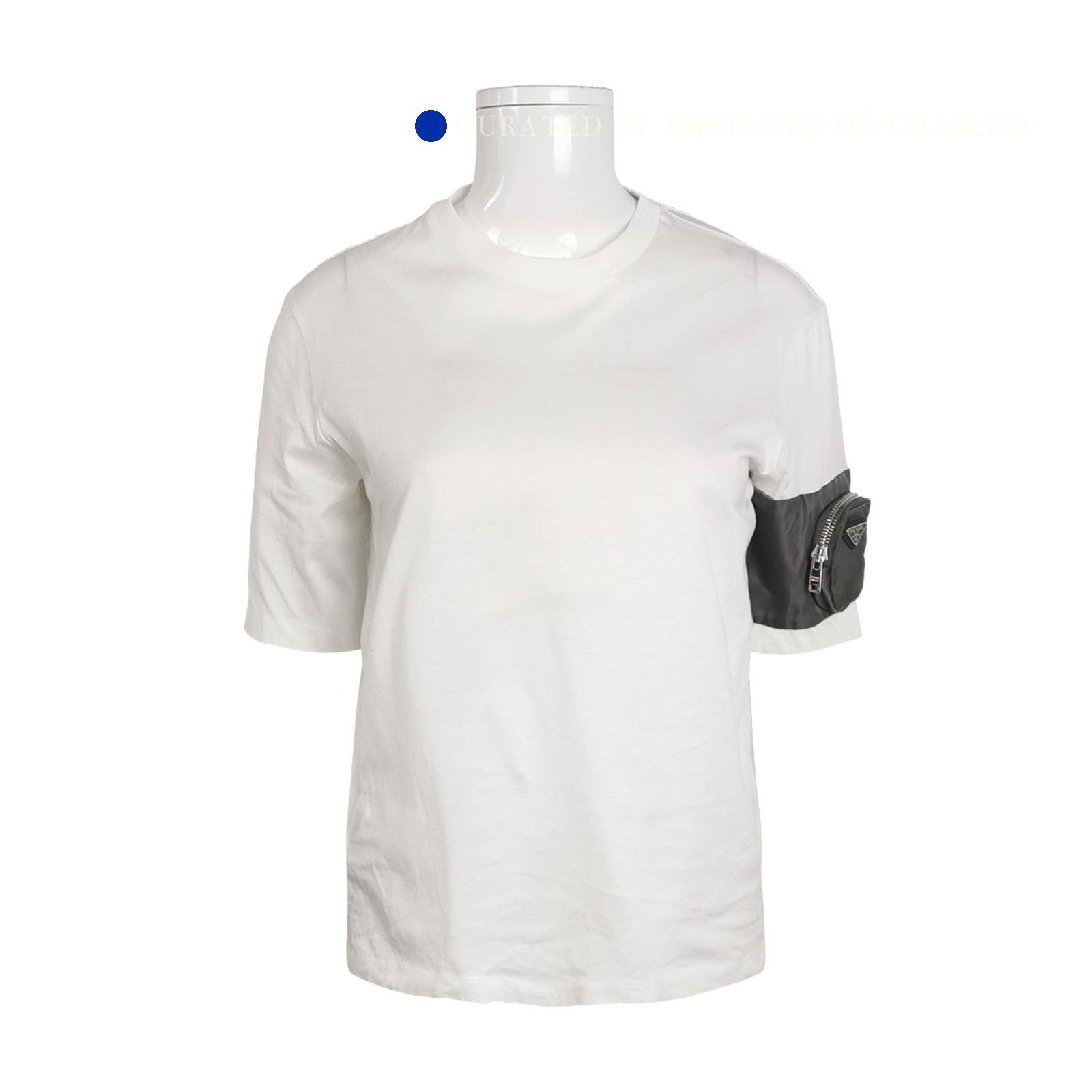 Prada Minimalist Pouch Sleeve T-Shirt in White Size US S / EU 44-46 / 1 - 1 Thumbnail