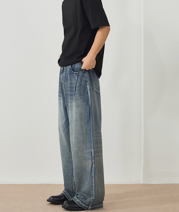 Japanese Brand × Jean Men's American retro loose distressed baggy jeans Size US 32 / EU 48 - 4 Thumbnail