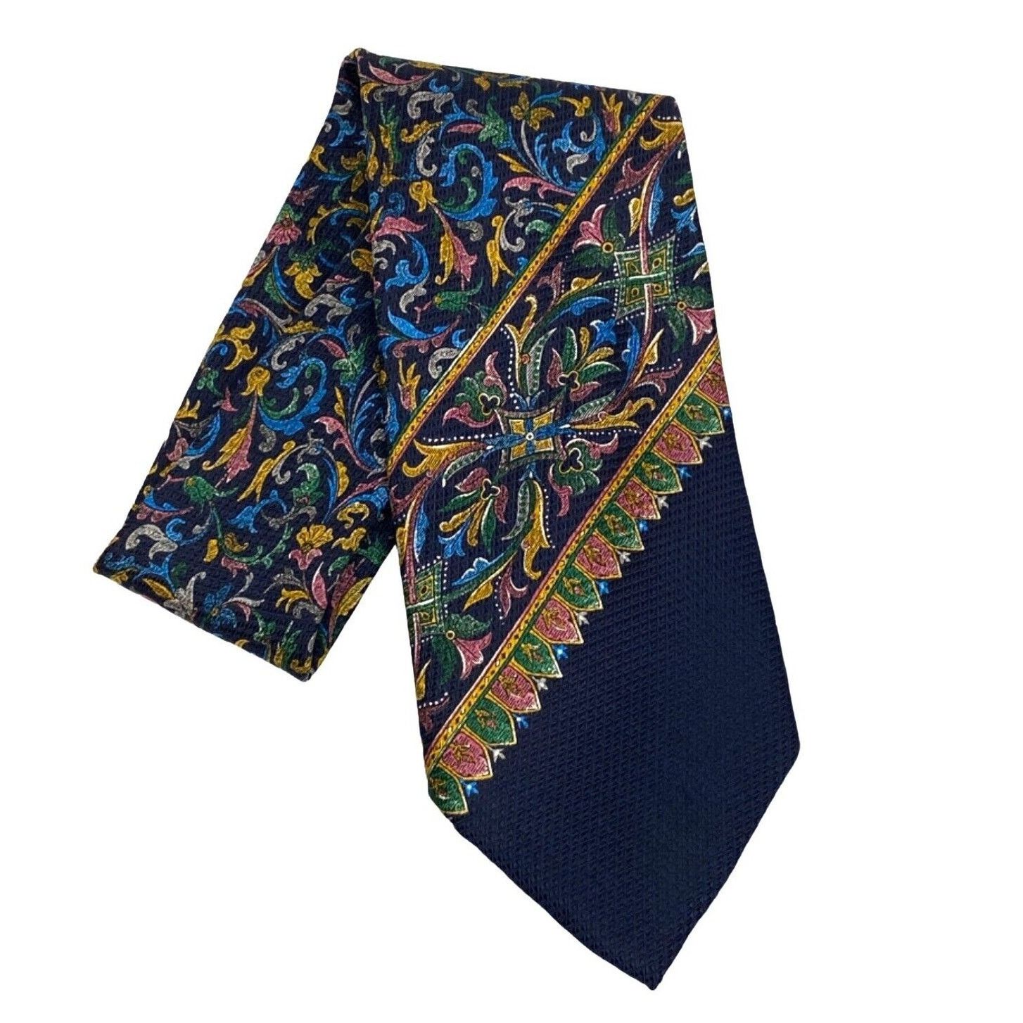 Enrico Coveri Enrico Coveri Neck Tie Point Filigree Silk Made in Italy 58" Size ONE SIZE - 1 Thumbnail