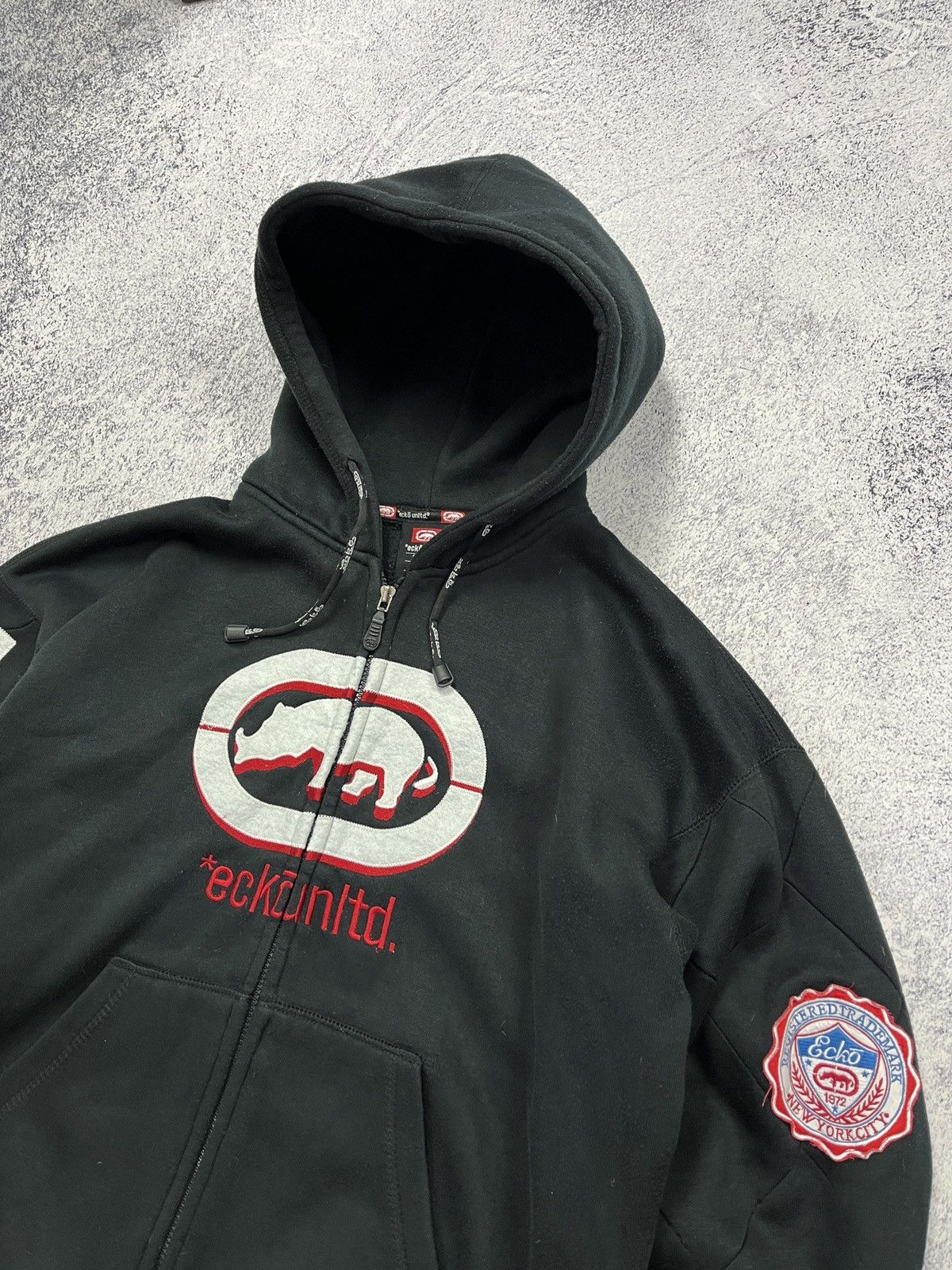 Ecko Unltd. × Vintage Vintage 00s Ecko Unltd Big Logo Embroidered Baggy Zip Hoodie Size US S / EU 44-46 / 1 - 6 Thumbnail