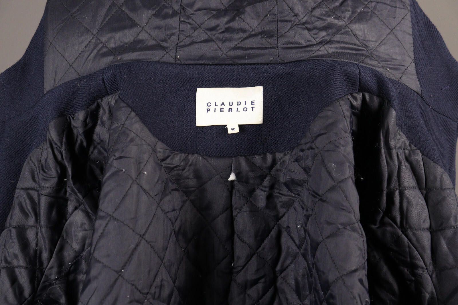 Designer Claudie Pierlot Wool Blue Duffle Coat Winter Jacket Size 40 Size M / US 6-8 / IT 42-44 - 10 Thumbnail