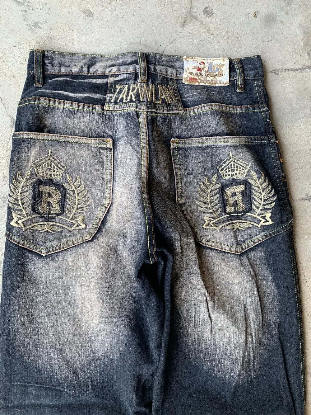 Le Grande Bleu (L.G.B.) Baggy TARWLAN nice faded style. Size US 30 / EU 46 - 8 Thumbnail