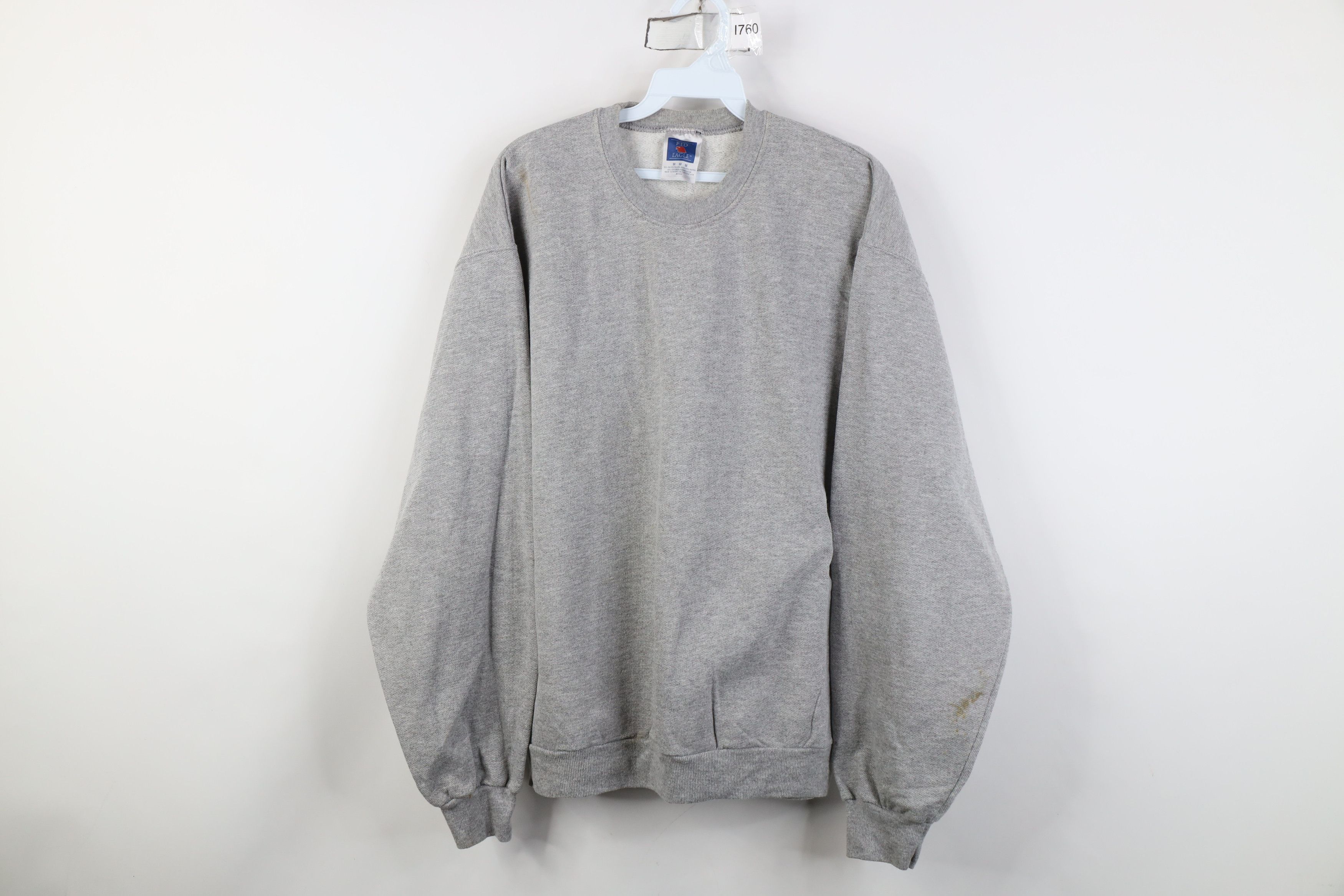 Vintage Vintage 90s Y2K Streetwear Blank Crewneck Sweatshirt Gray Size US M / EU 48-50 / 2 - 1 Thumbnail