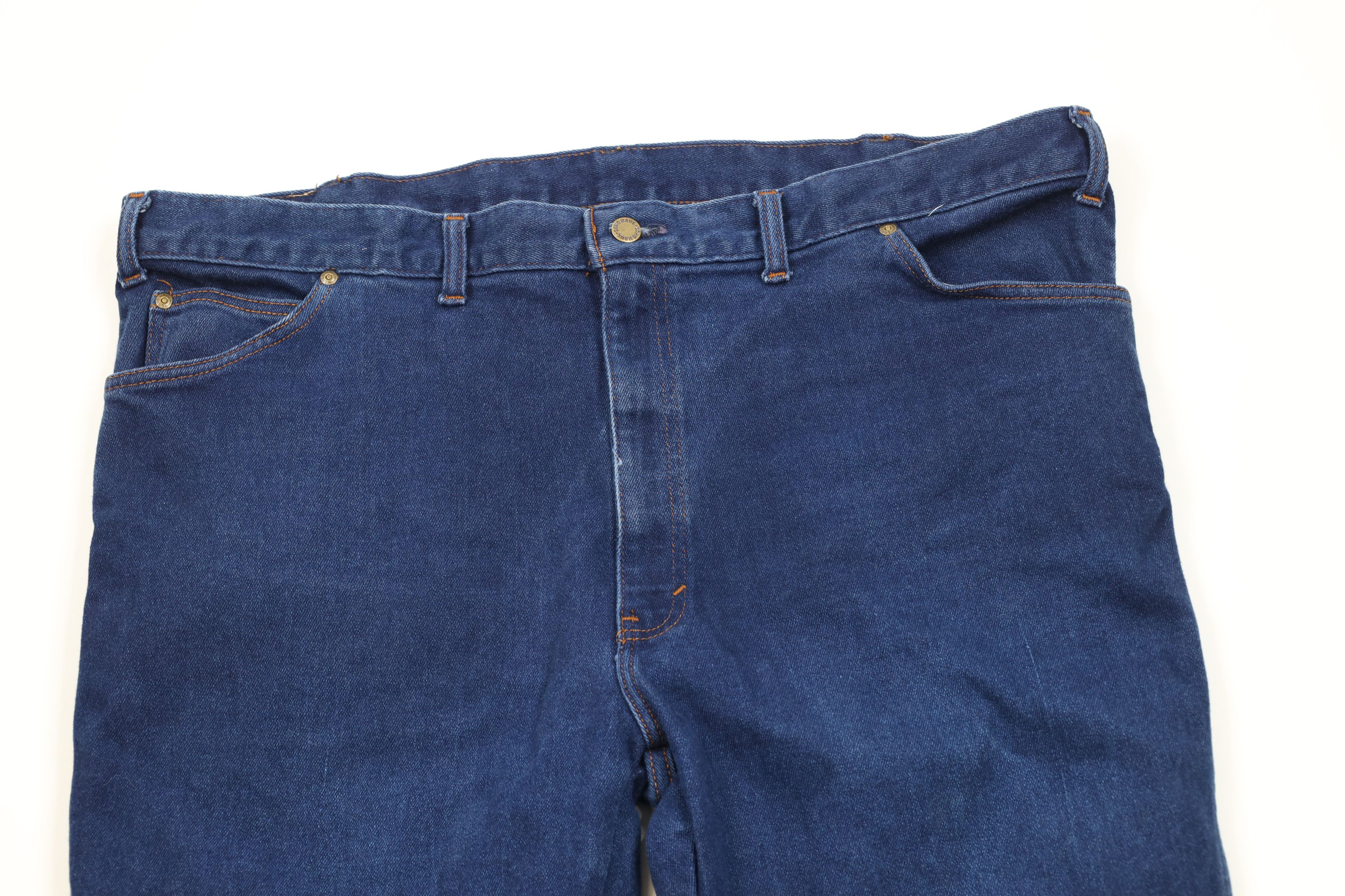 Vintage Vintage 70s Streetwear Wide Leg Denim Jeans Indigo Blue USA Size US 44 / EU 60 - 2 Thumbnail
