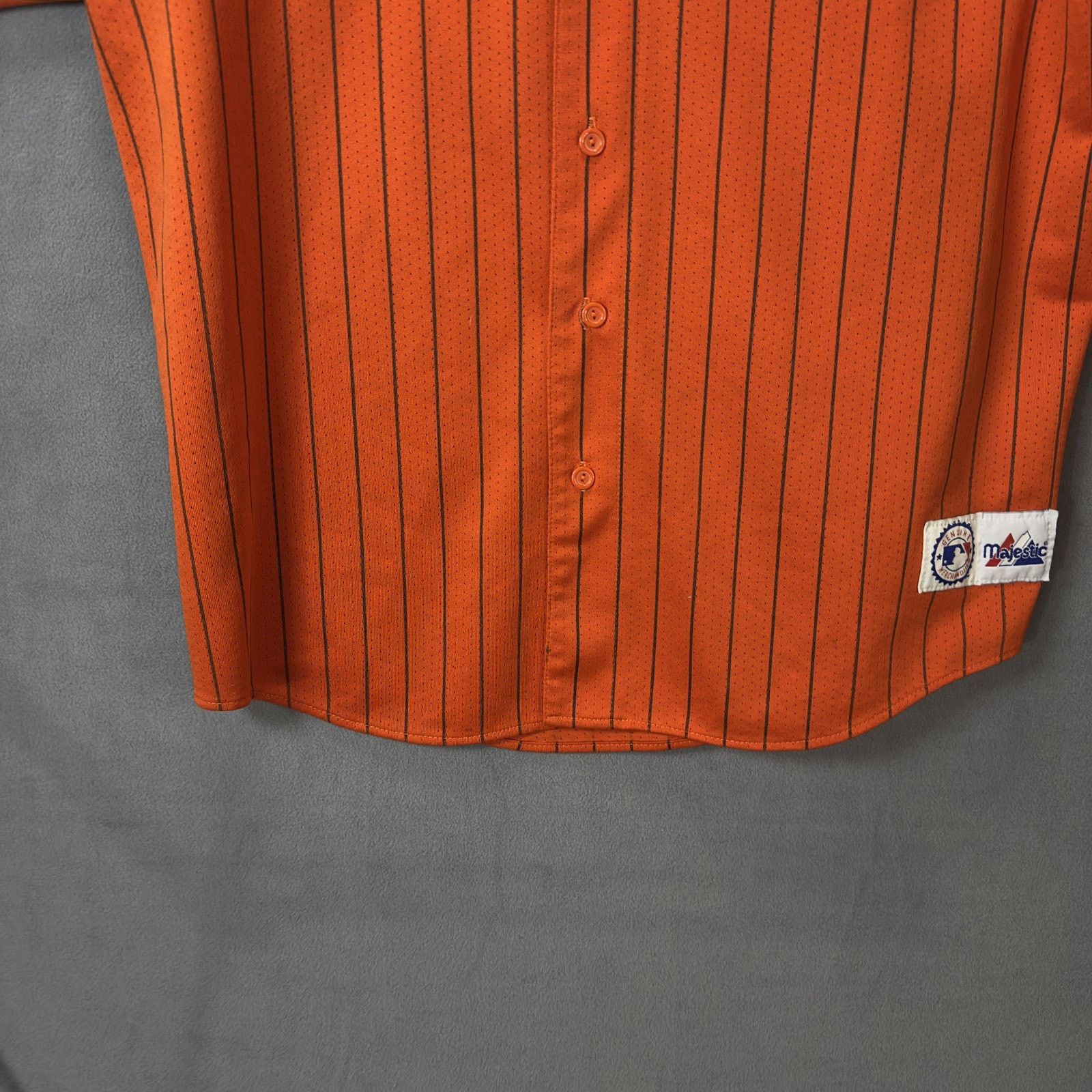 Majestic Yankees Tigers Collab Jersey Majestic Stitched Orange Rare Size 44 - 4 Thumbnail