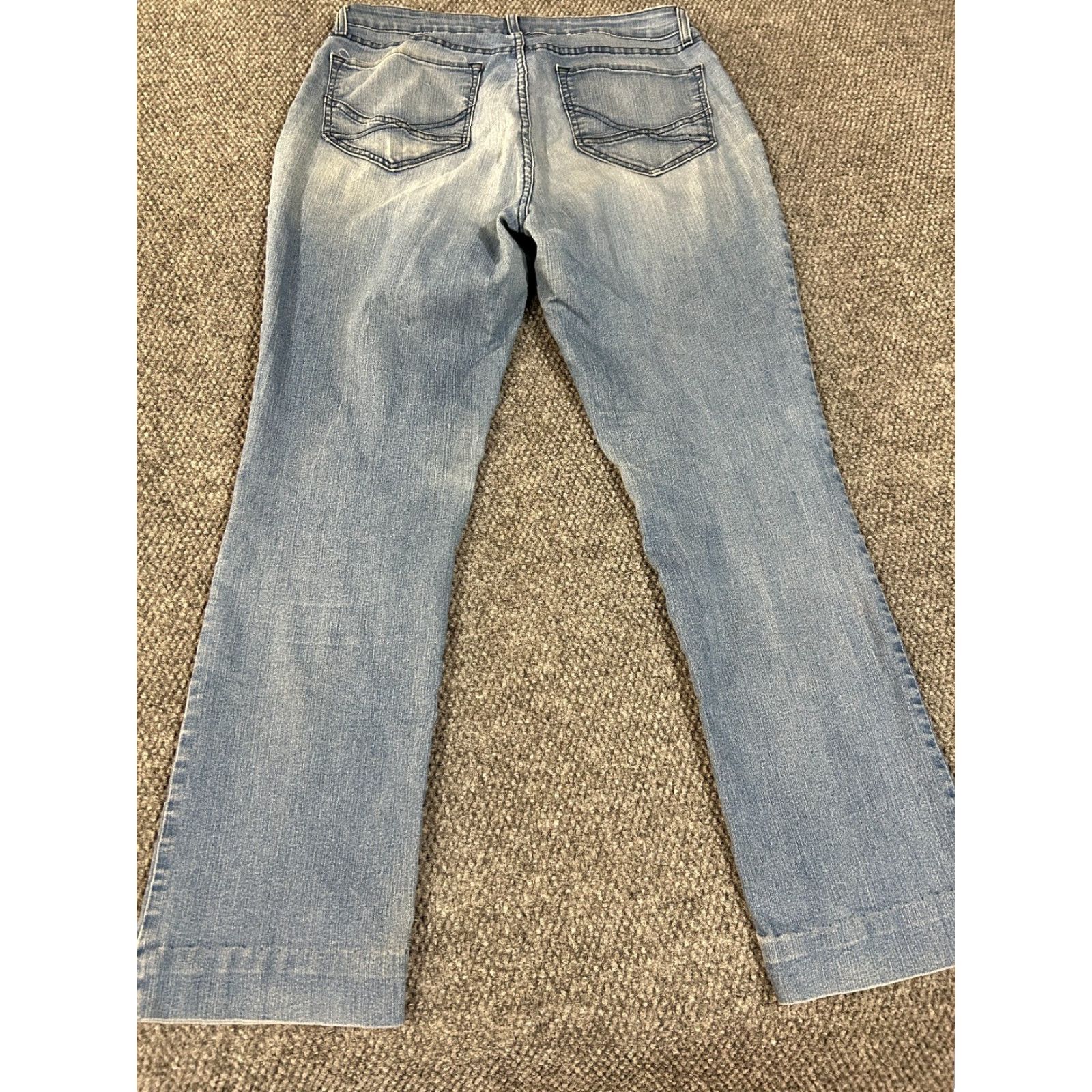 NYDJ NYDJ Jeans Women 14 Blue Denim Straight 14 Regular Stretch Pockets Comfort 30in Inseam High Rise Size 36" / US 14 / IT 50 - 7 Thumbnail
