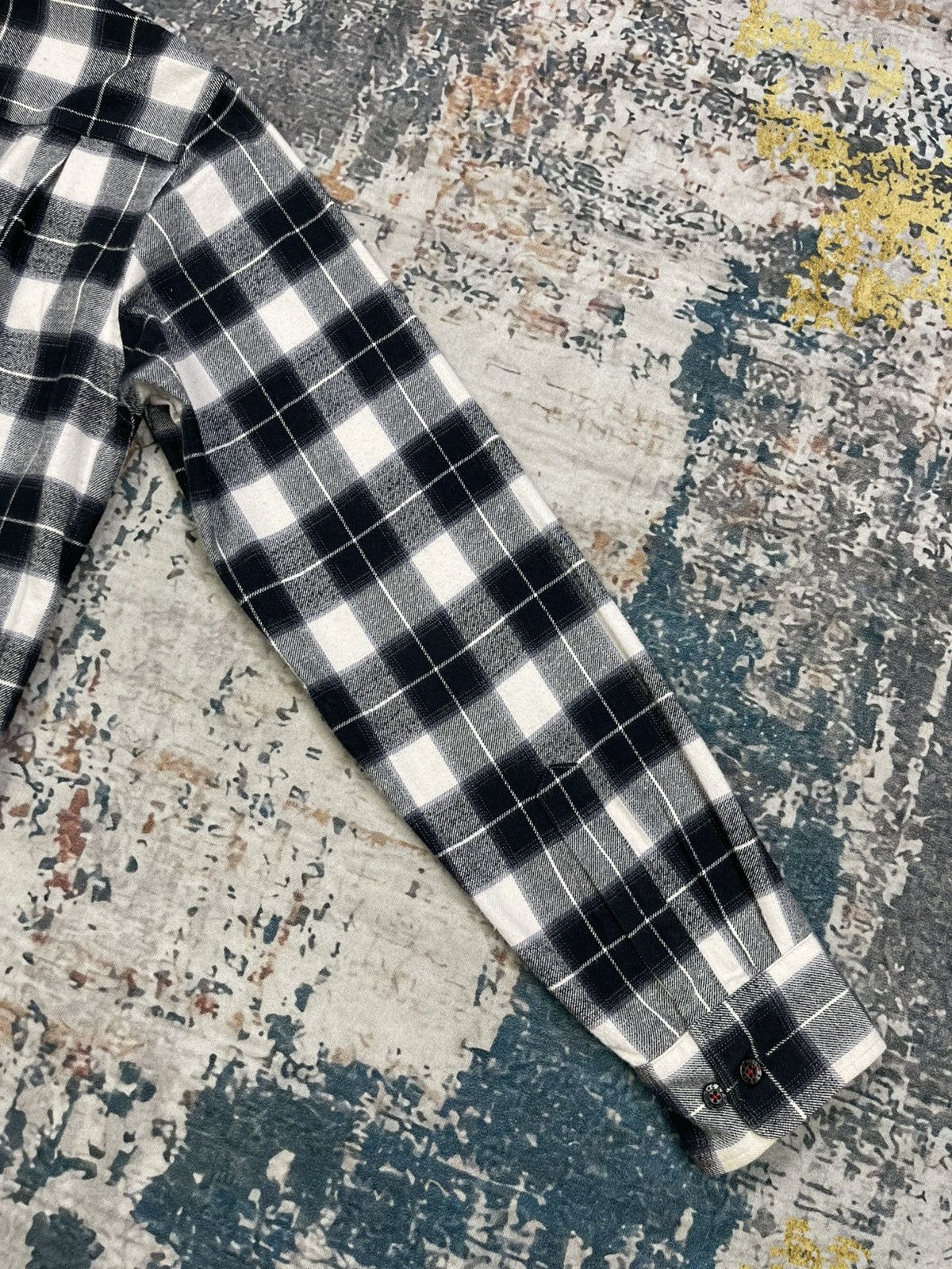 Japanese Brand Capri Blue Luxury Liner Melton Checked Button Down Shirt Size US S / EU 44-46 / 1 - 6 Thumbnail