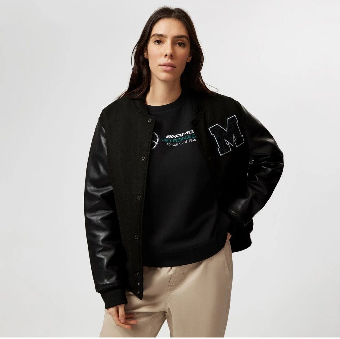 Mercedes-Benz Mercedes F1 Letterman Jacket Size US S / EU 44-46 / 1 - 5 Thumbnail
