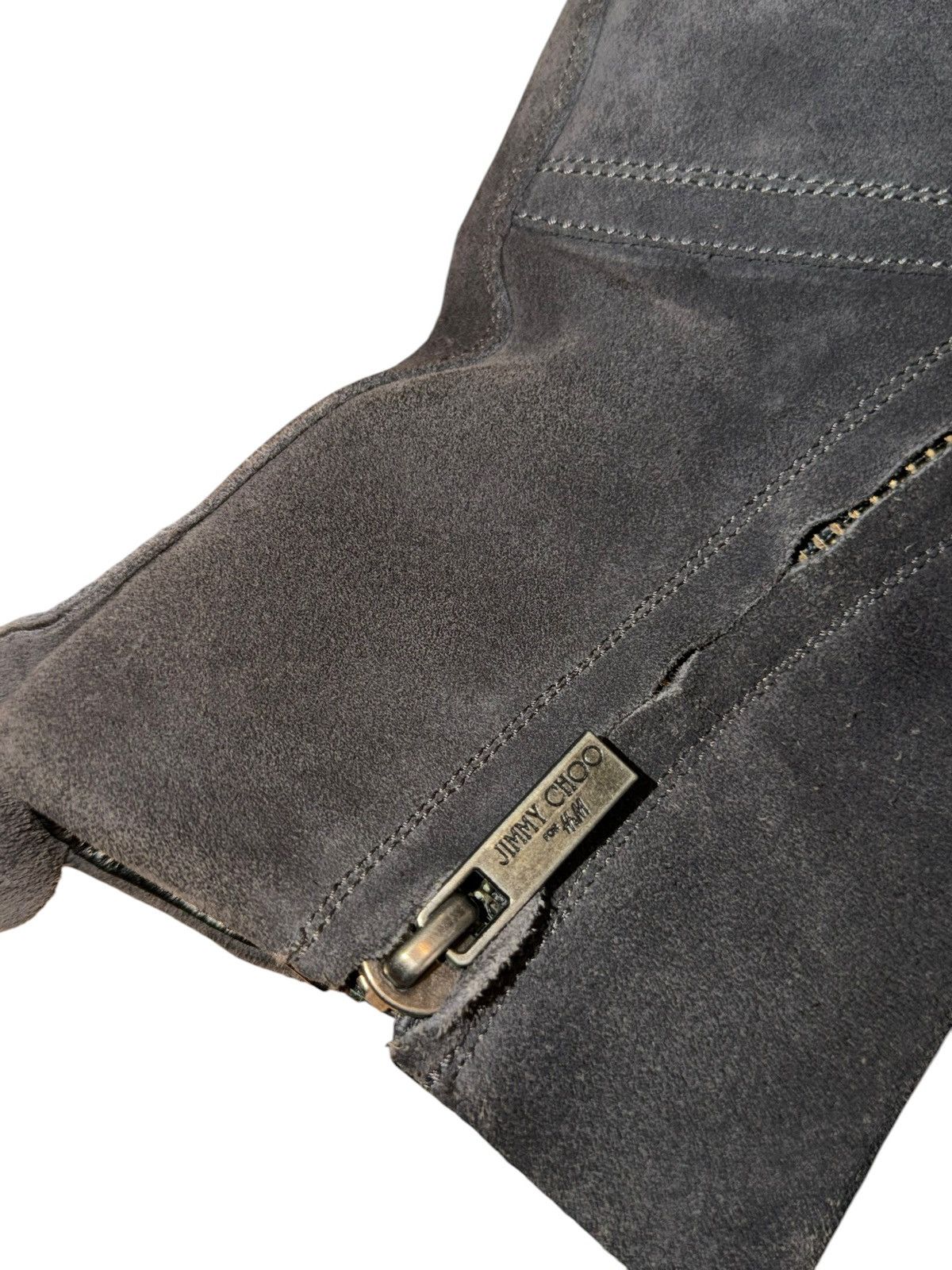 Jimmy Choo Jimmy Choo gray suede side zip boots size 43 Size US 10 / EU 43 - 4 Thumbnail