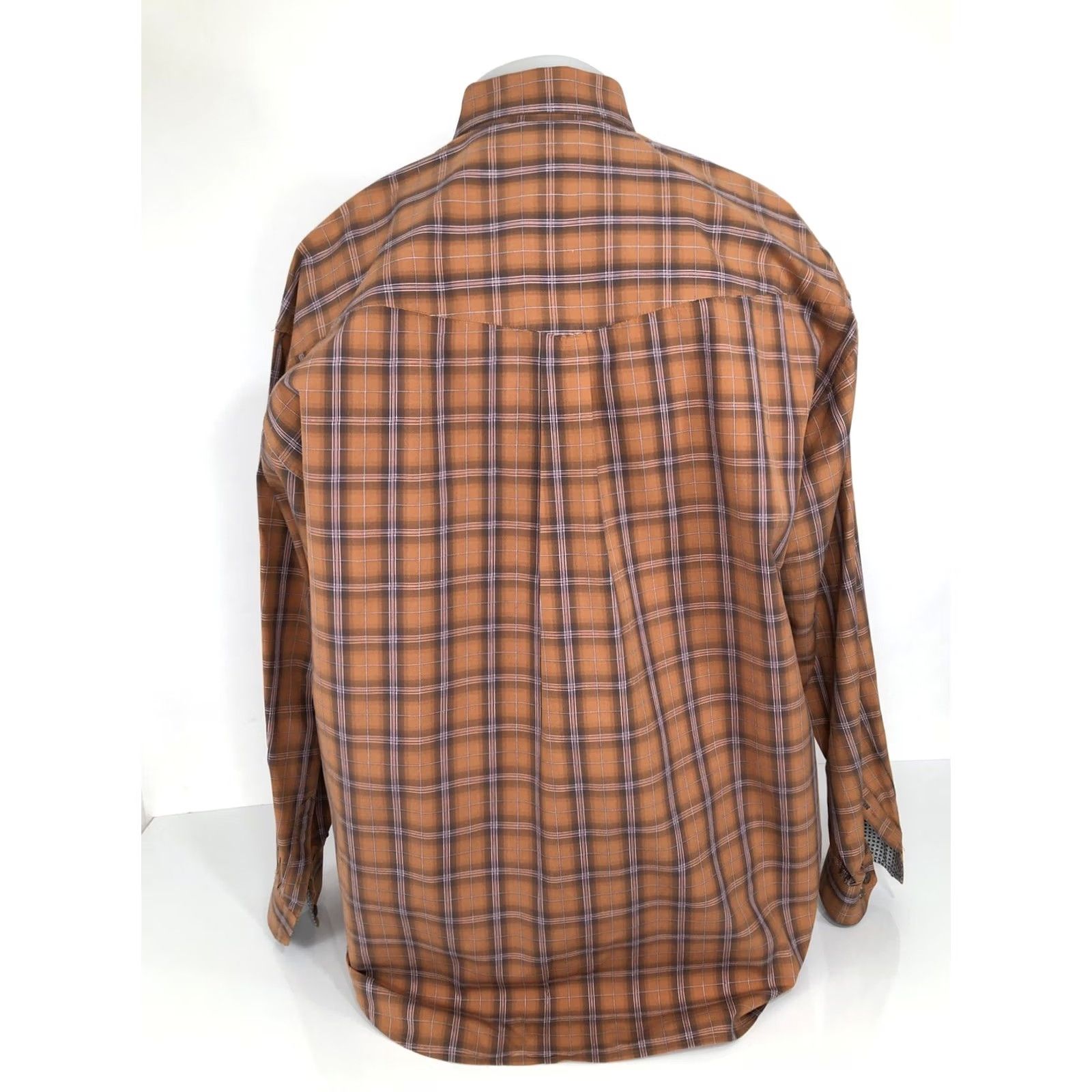 Stetson Stetson Shirt Mens 2XL Brown Embroidered Plaid Western Size US XXL / EU 58 / 5 - 6 Thumbnail