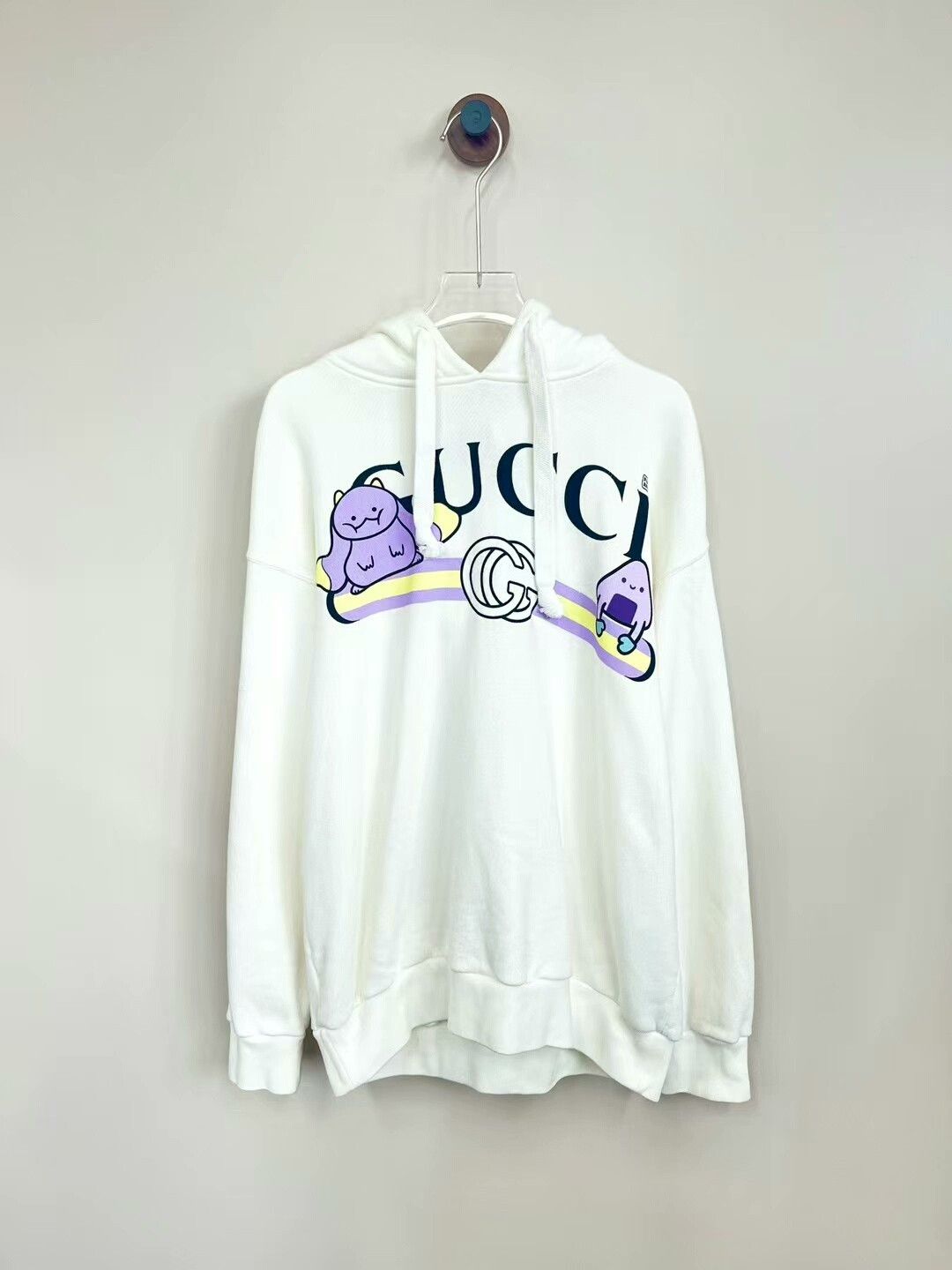 Gucci gucci white logo hooded sweatshirt xs size Size XS / US 0-2 / IT 36-38 - 1 Thumbnail