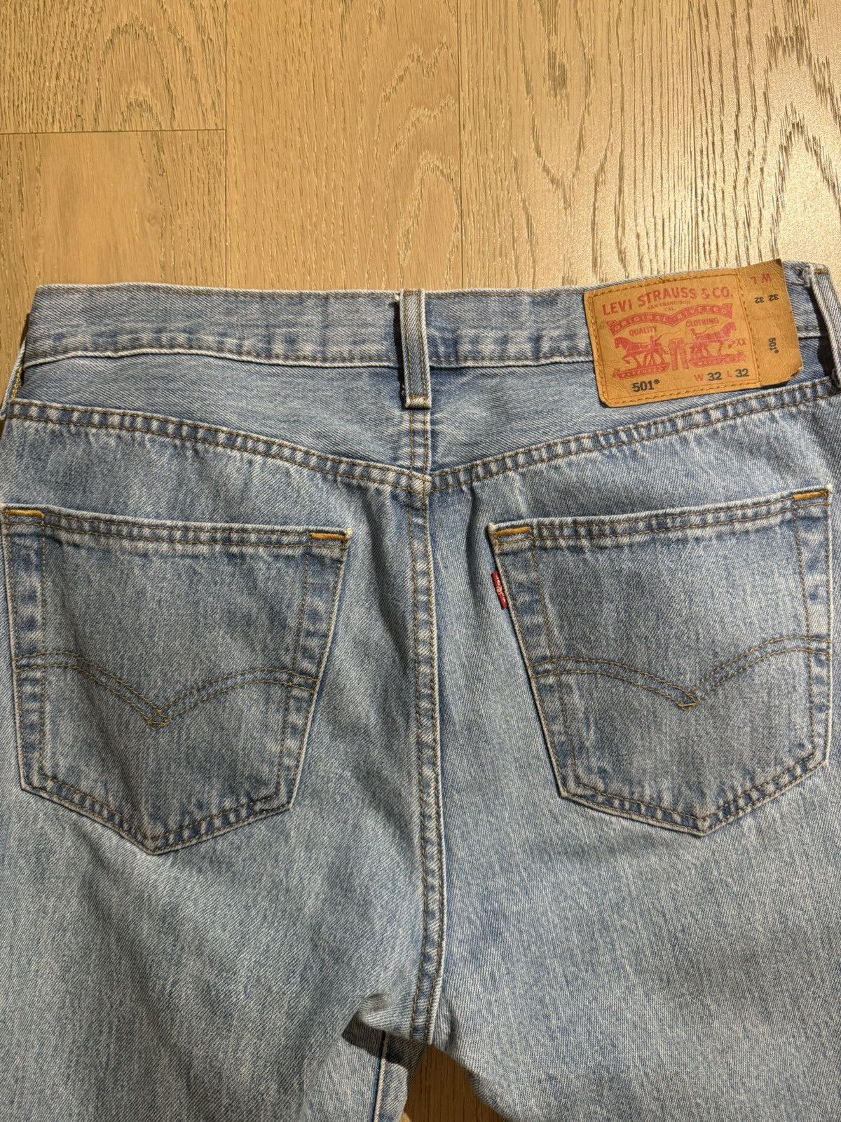 Levi's Levi’s 505 Jeans Regular Light Stonewash Non-Stretch 32x32 Size US 32 / EU 48 - 7 Thumbnail