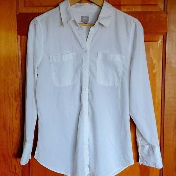 Vintage Chico's Embellished Vneck Button Down Long Sleeve Sz 1 (M) B Size M / US 6-8 / IT 42-44 - 1 Thumbnail