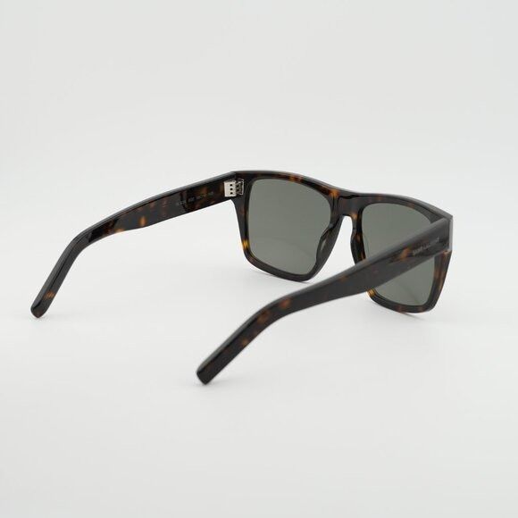 Saint Laurent Paris Saint Laurent SL424 002 Sunglasses Havana Square Frame, Grey Size ONE SIZE - 10 Thumbnail