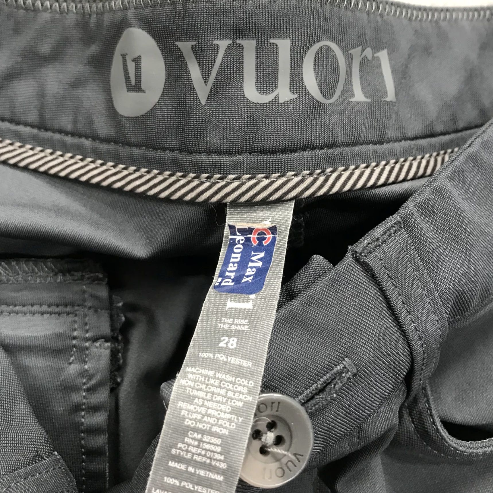 Vuori Vuori Meta Pants Mens 28x31 Gray Chino Polyester Office Casual Sports Logo 5-Pocket Mens Size US 28 / EU 44 - 4 Thumbnail