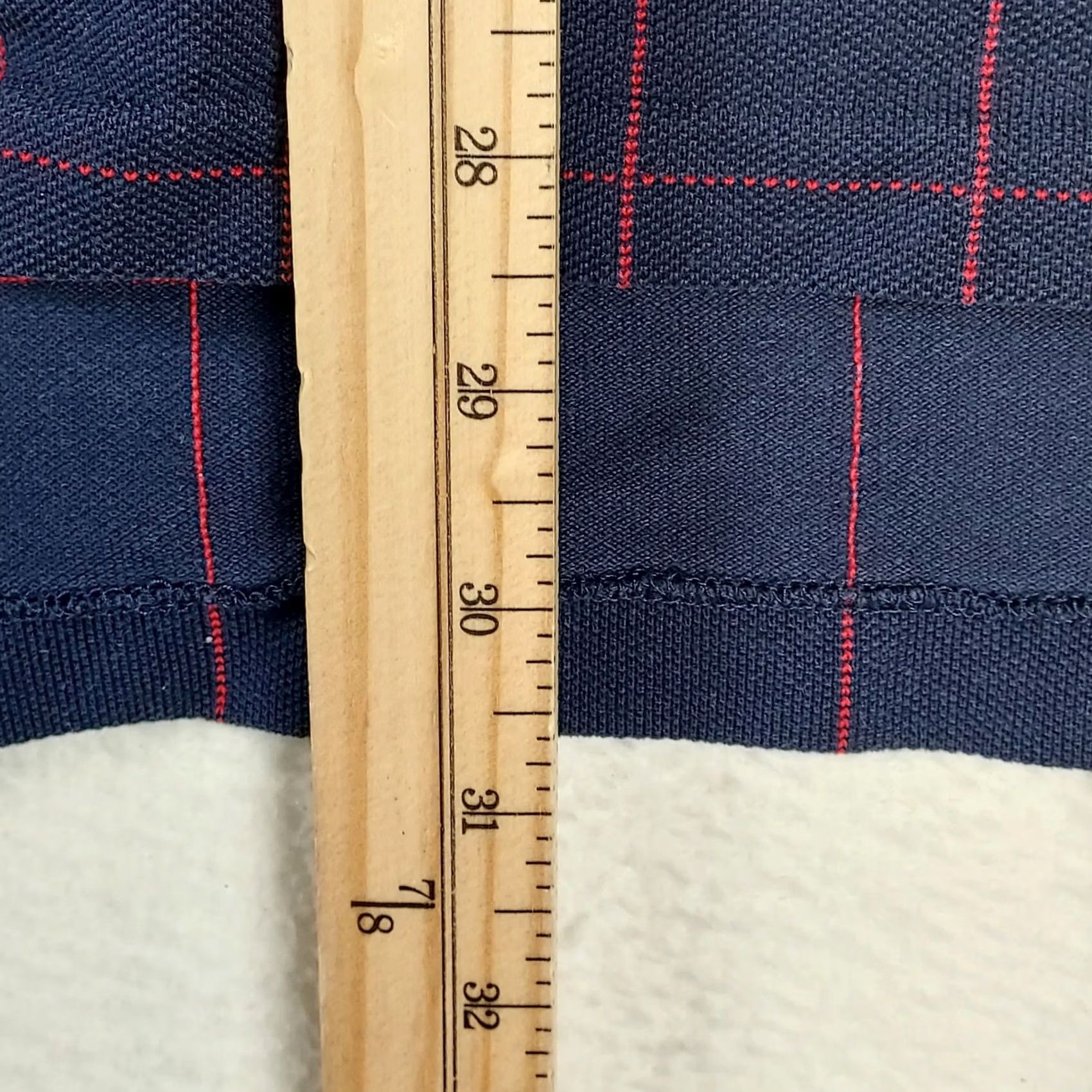 Polo Ralph Lauren Polo Ralph Lauren Polo Shirt Men XL Navy Red Windowpane Grid Cotton Knit Short Sleeve Collared Logo USA Size US XL / EU 56 / 4 - 5 Thumbnail