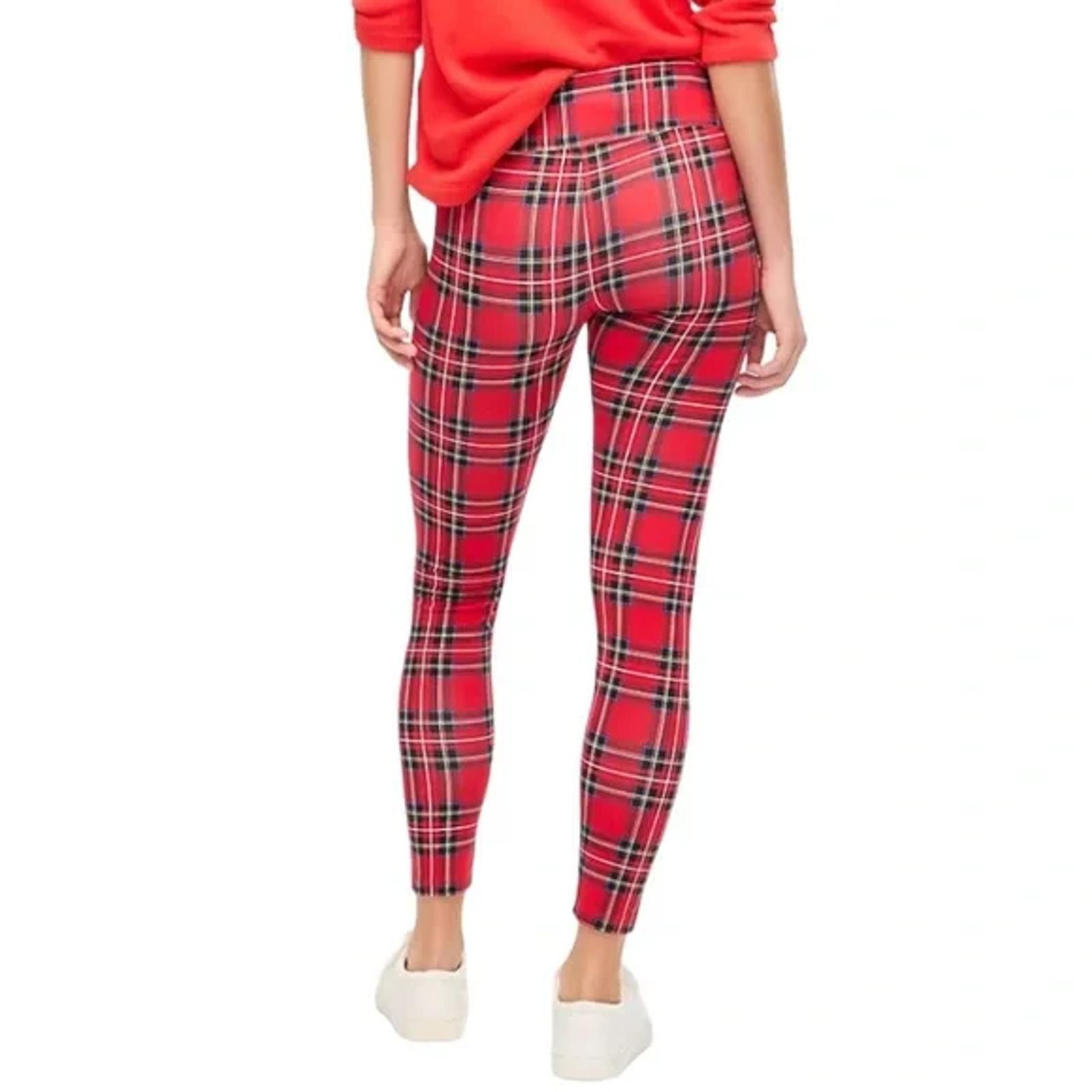 J.Crew NWOT J.Crew Holiday Tartan Red Plaid Leggings S Size 28" / US 6 / IT 42 - 9 Thumbnail