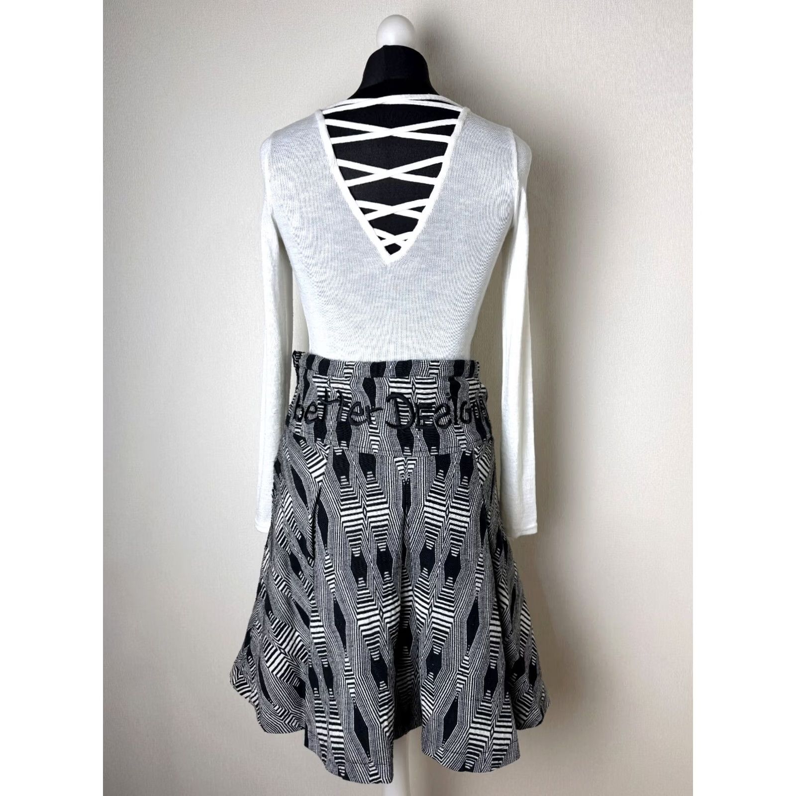 Desigual Desigual Skirt Women Grey Size 36 Knee Length Cotton 97F2768 Size 25" / US 0 / IT 36 - 5 Thumbnail