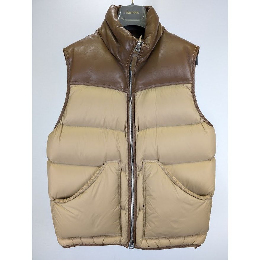 Tom Ford o1rshd1 Down Vest in Brown/Beige Size US S / EU 44-46 / 1 - 2 Thumbnail