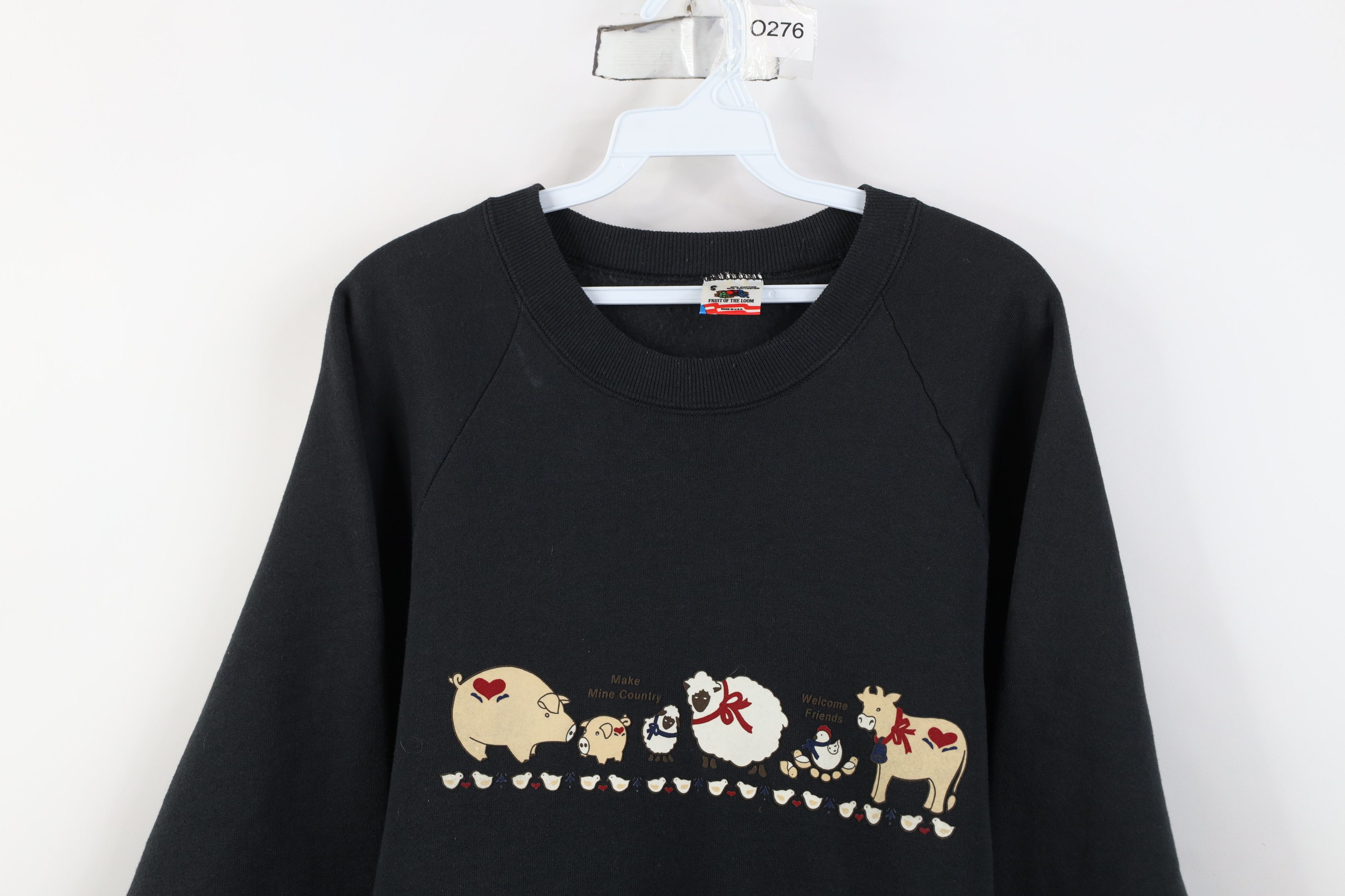 Vintage Vintage 90s Country Farmhouse Heart Animals Sweatshirt USA Size L / US 10 / IT 46 - 2 Thumbnail