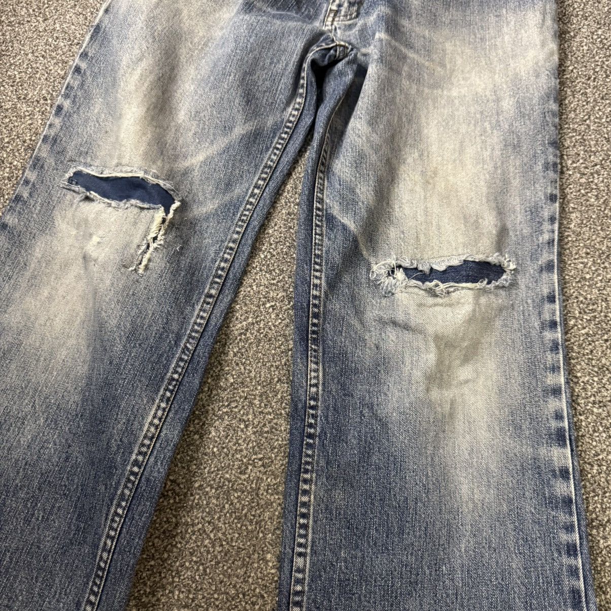 Seditionaries 1988 Casual Urban Lee Cooper Distressed WideLeg Denim Size US 36 / EU 52 - 4 Thumbnail