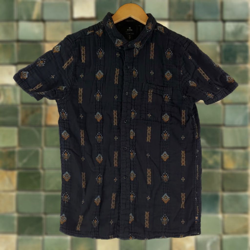 Roark Roark Shirt Button Down Manawa Tapu Short Sleeve Blue Mens M Size US M / EU 48-50 / 2 - 1 Thumbnail