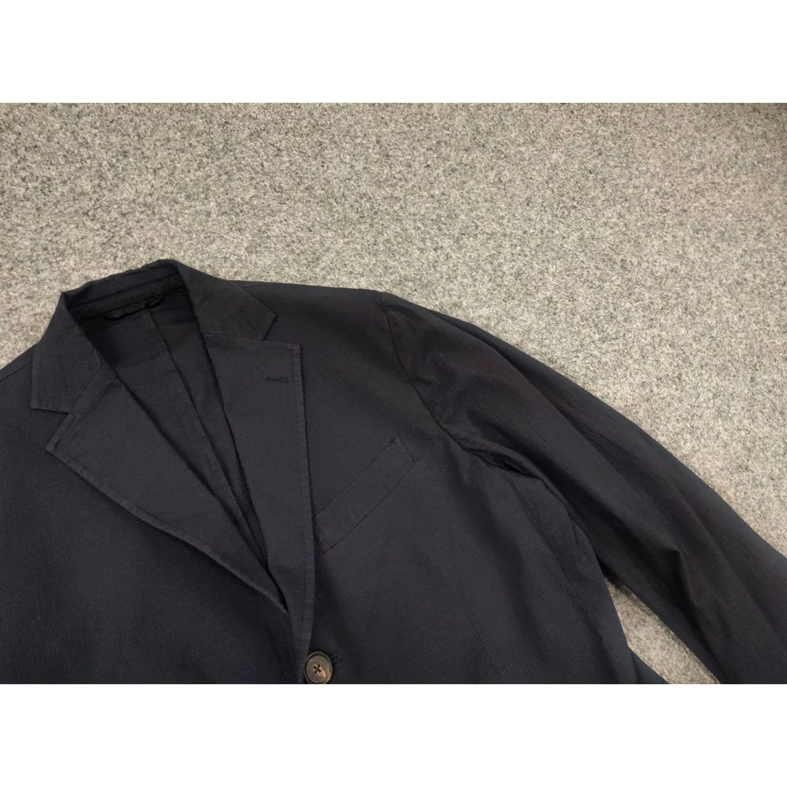 Doppiaa Doppiaa Italy Design navy color AAbibo Mens Casual Suit 3 button Blazer Pants Size 48R - 4 Thumbnail