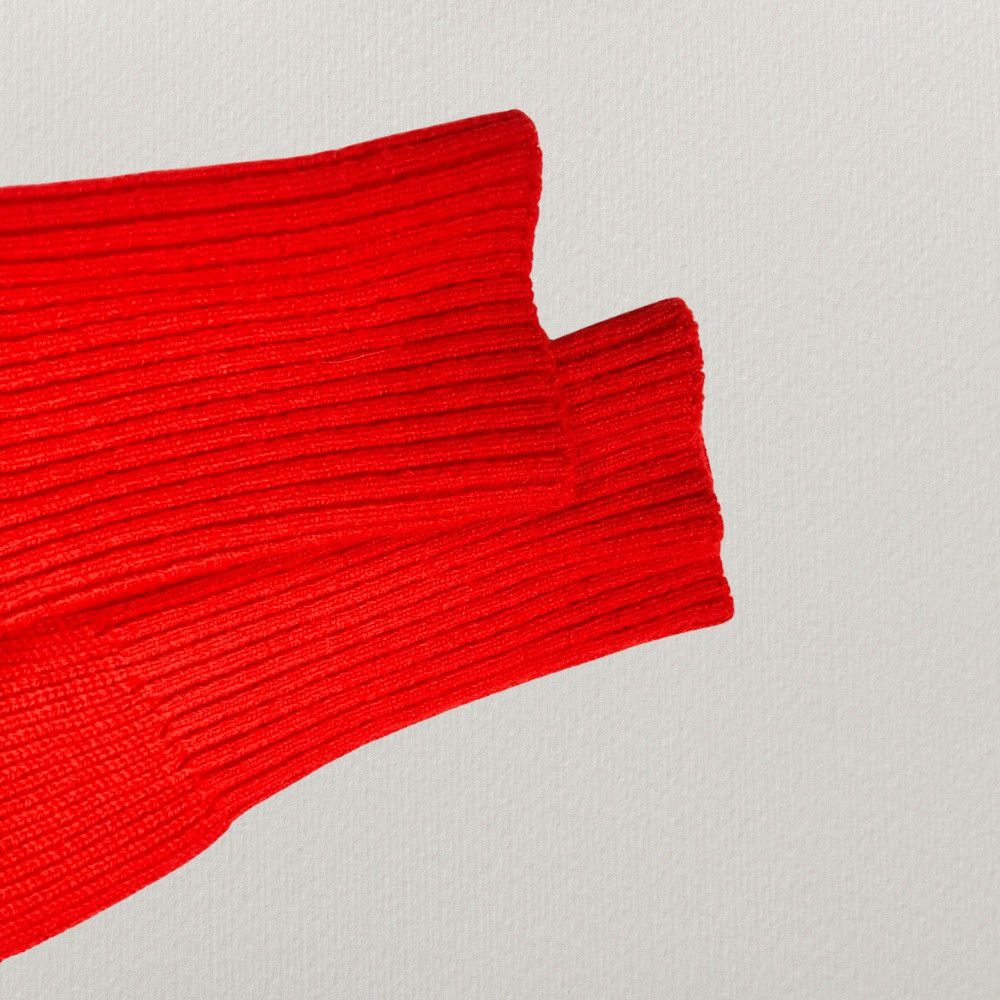 Sacai Sacai Cut-Out Wool Ribbed Knit Pullover Red Size S / US 4 / IT 40 - 7 Thumbnail