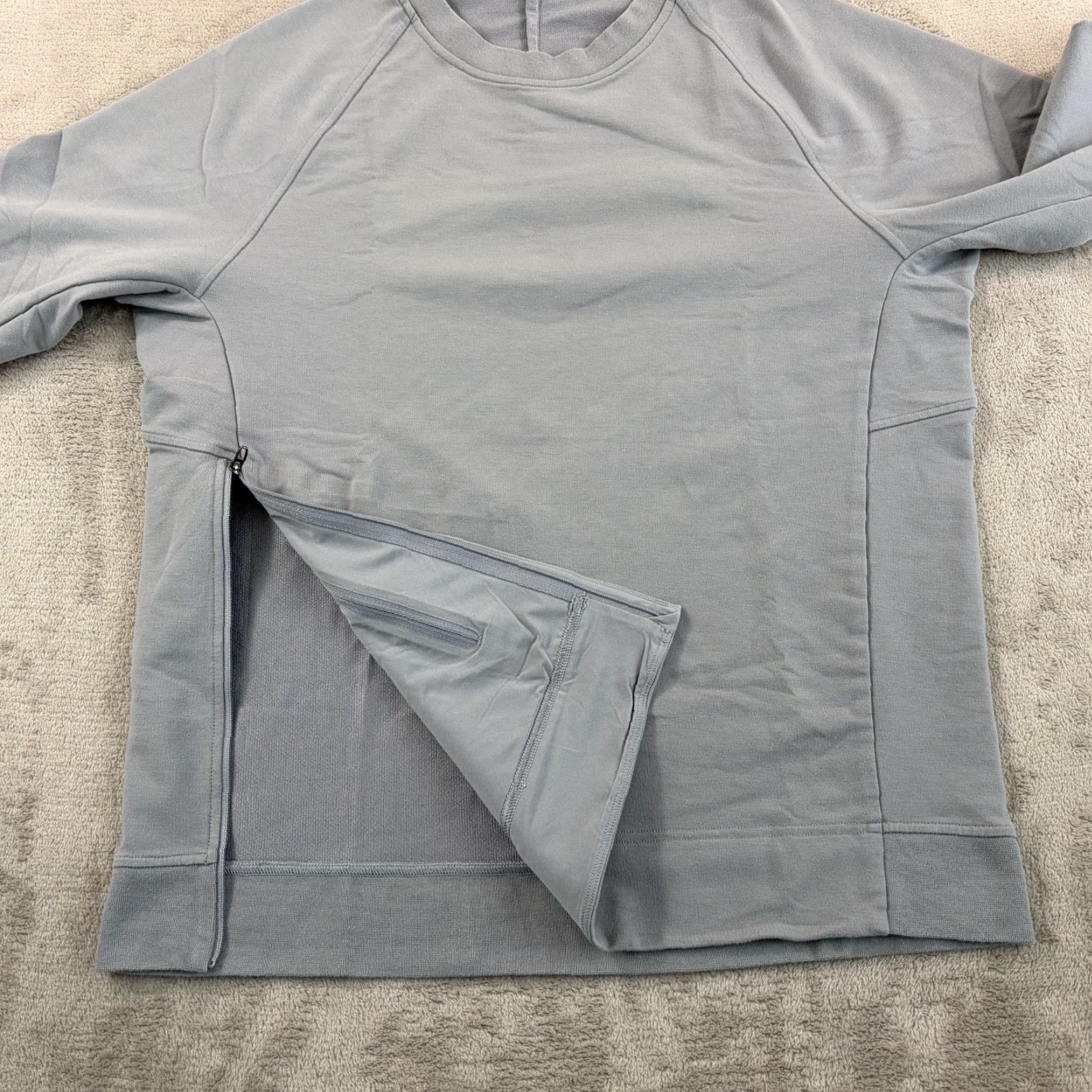 Lululemon Lululemon City Sweat Crew Sweatshirt Grey Large Men Zip Pockets Logo Stretch French Terry Size US L / EU 52-54 / 3 - 2 Thumbnail