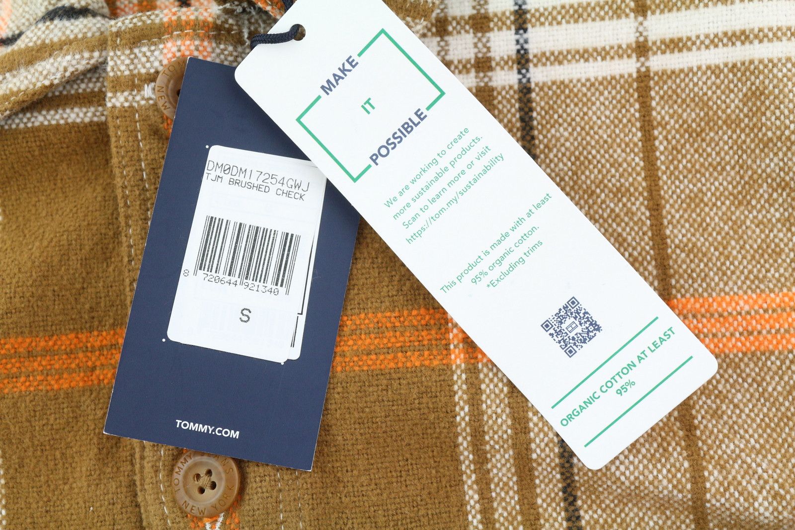 Tommy Hilfiger BRUSHED CHECK S Overshirt Flannel Thick Shirt 85015 Size US S / EU 44-46 / 1 - 8 Thumbnail