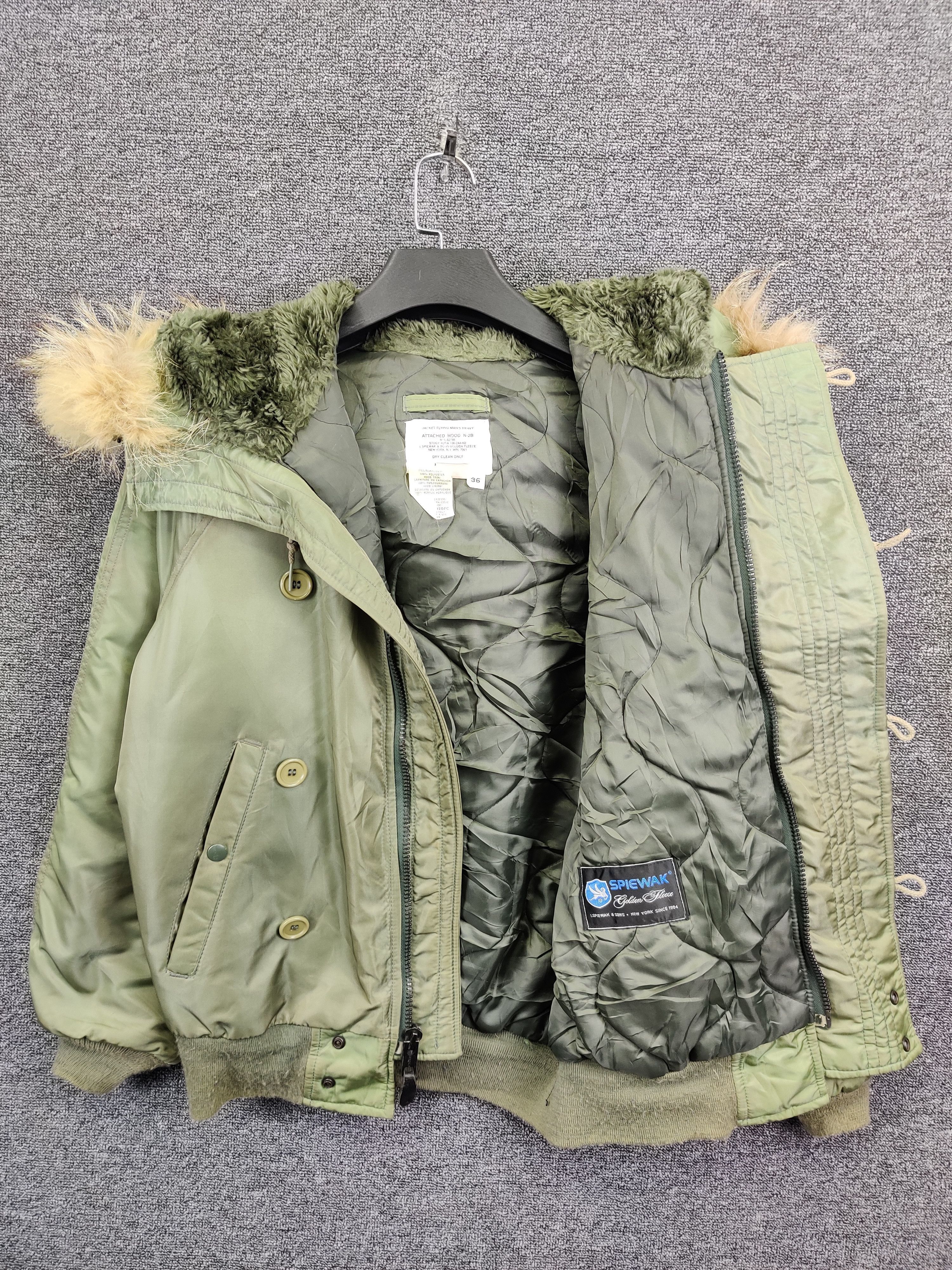 Vintage 90's I Spiewak N-2B Faux Due Attached Hooded Bomber