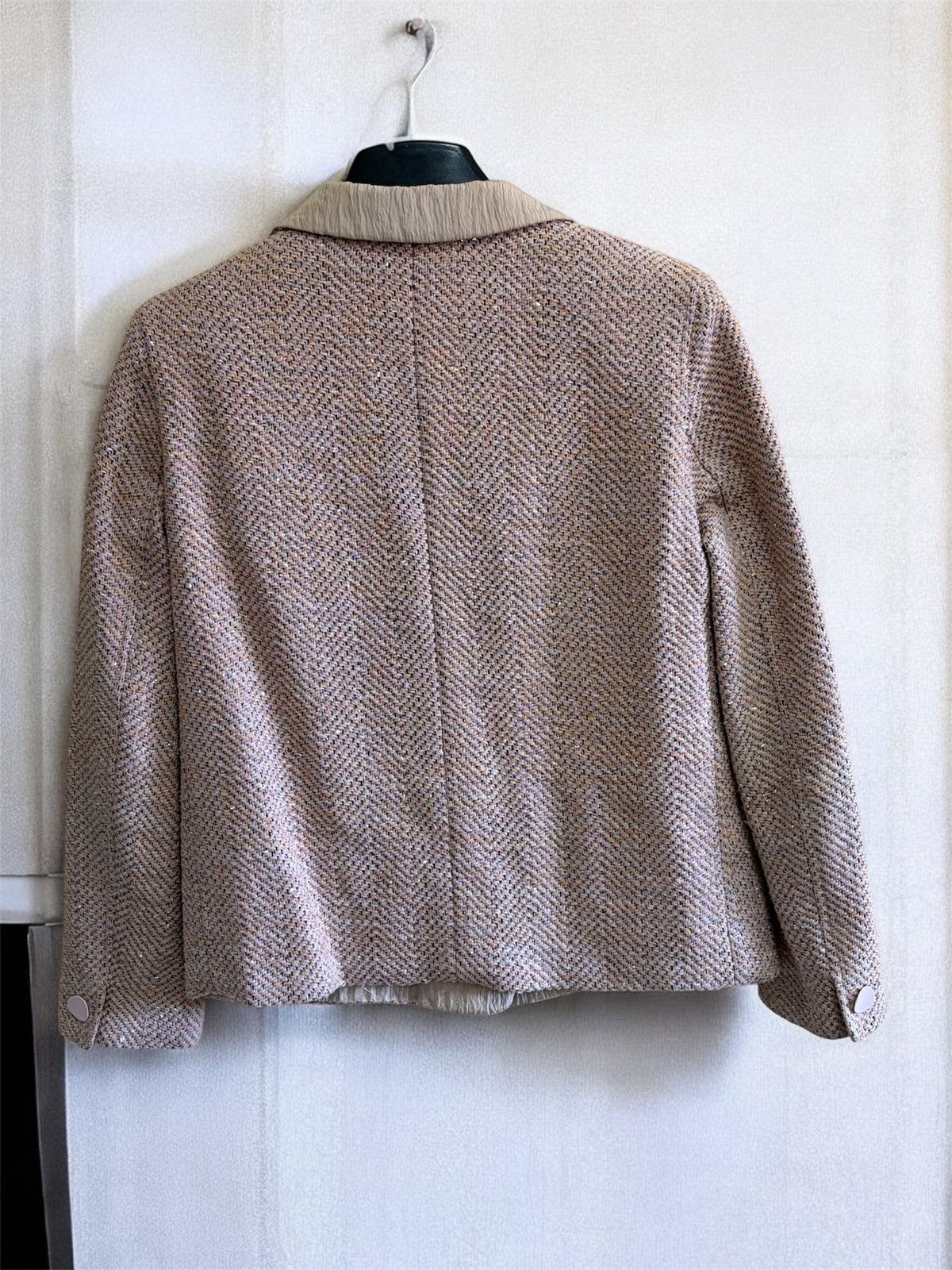 Giorgio Armani Giorgio Armani Tweed Blazer Jacket Peach Blush Size 42 Size M / US 6-8 / IT 42-44 - 2 Thumbnail