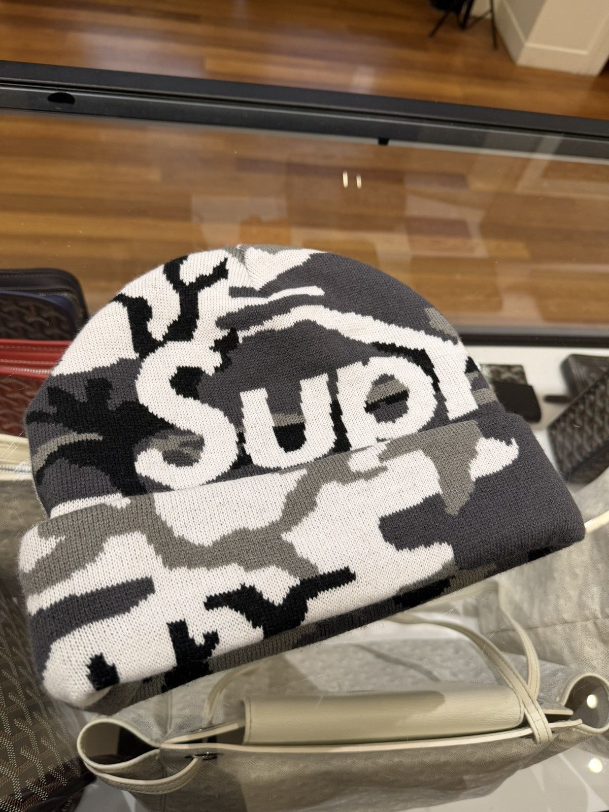 Supreme Supreme Snow Camo Big Logo Beanie Size ONE SIZE - 1 Thumbnail