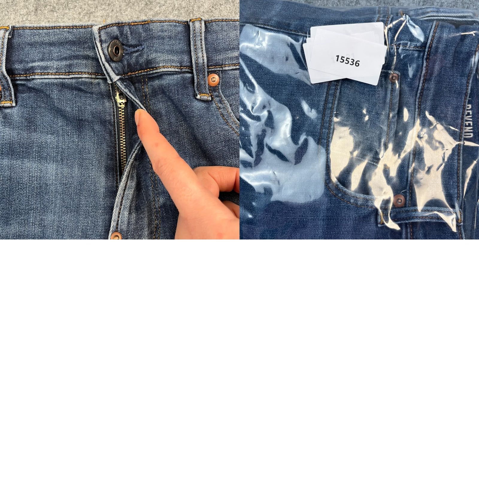 G-Star G-Star Mens Jeans Slim Skinny 36 30 Mid Wash Blue Whiskers Stretch Revend Jeans Men 36 Slim Mid Blue 5-Pocket Theme Stars Size US 36 / EU 52 - 9 Thumbnail