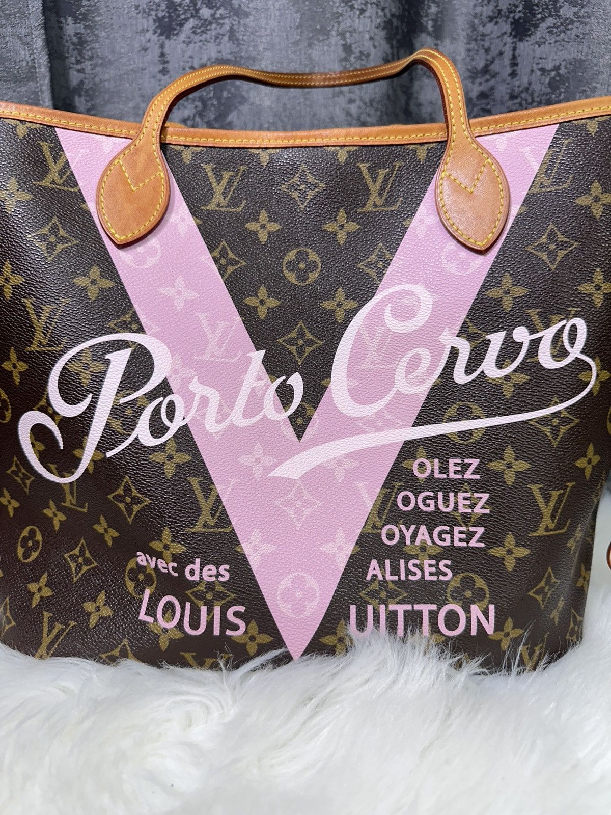 Designer × Louis Vuitton Louis Vuitton LIMITED EDITION V Neverfull bag ballerine rose Size ONE SIZE - 4 Thumbnail