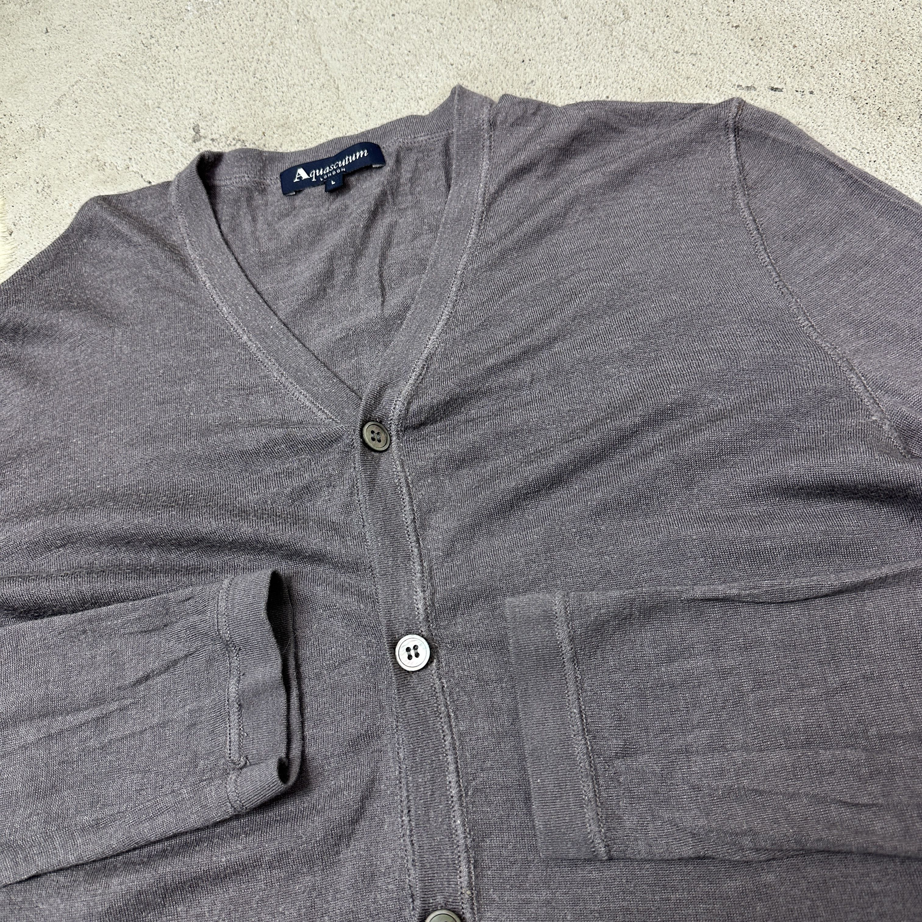 Aquascutum Vintage Buttoned Fitted Aquascutum Cardigan Sweater 00s Size L / US 10 / IT 46 - 3 Thumbnail
