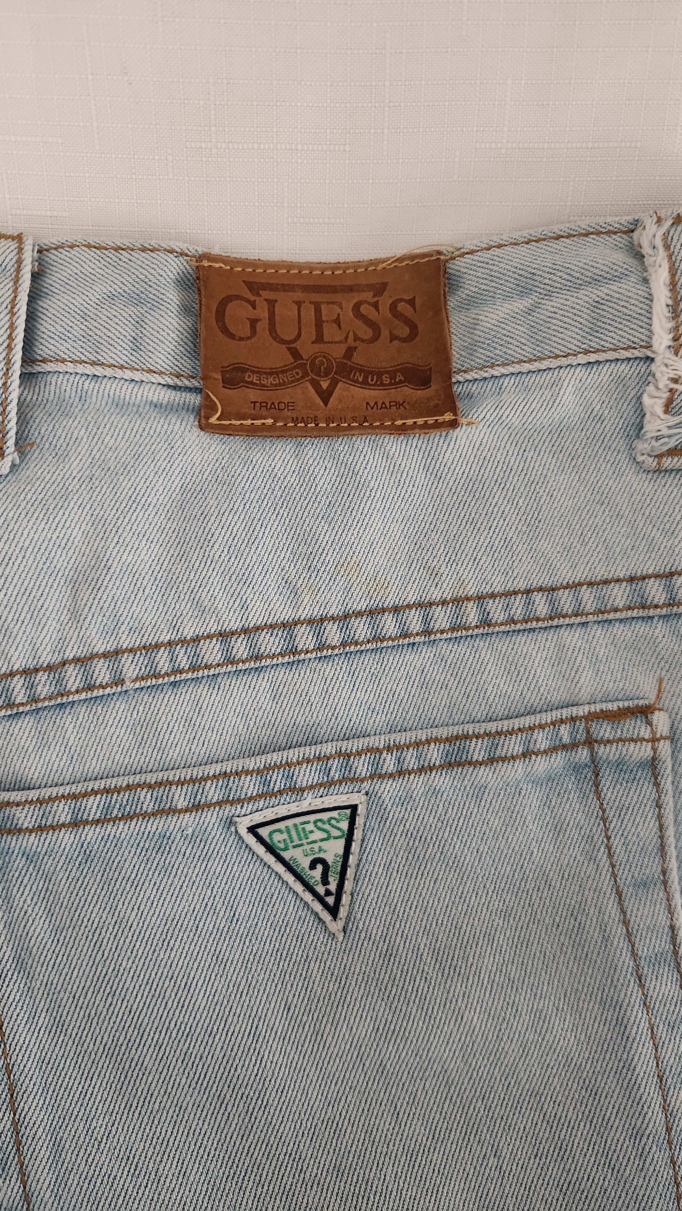 Guess × Vintage Vtg 80 90's Guess Jeans Light blue Wash RETRO Streetwear 40 Size US 40 / EU 56 - 14 Thumbnail
