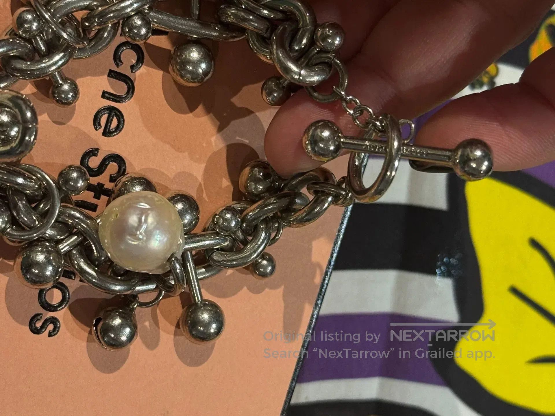 Acne Studios Acne Studios Baroque Pearl Bracelet. Size ONE SIZE - 3 Thumbnail