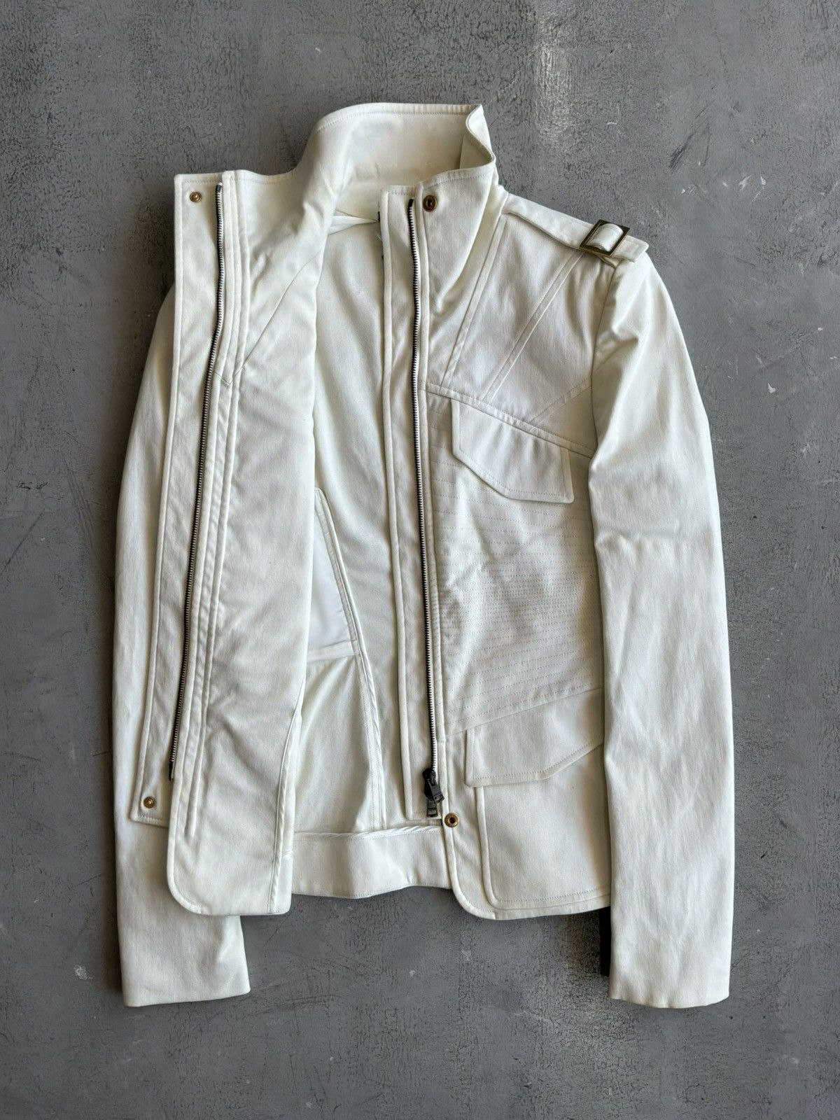 Gucci 2003 - Gucci - Tom Ford Era - Structured Moto Jacket Size XS / US 0-2 / IT 36-38 - 2 Thumbnail