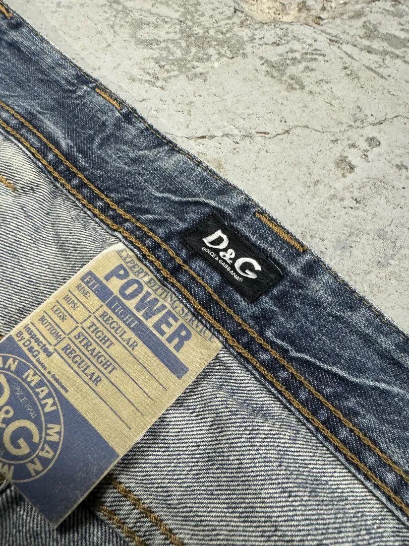 Designer × Dolce & Gabbana × Vintage 2000s Dolce & Gabbana Blue Faded Denim Jeans Size US 38 / EU 54 - 8 Thumbnail